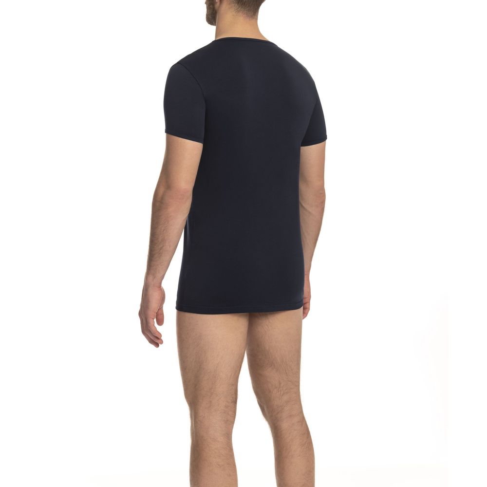 Cavalli Class Blue Cotton Men T-Shirt | Regal Royce