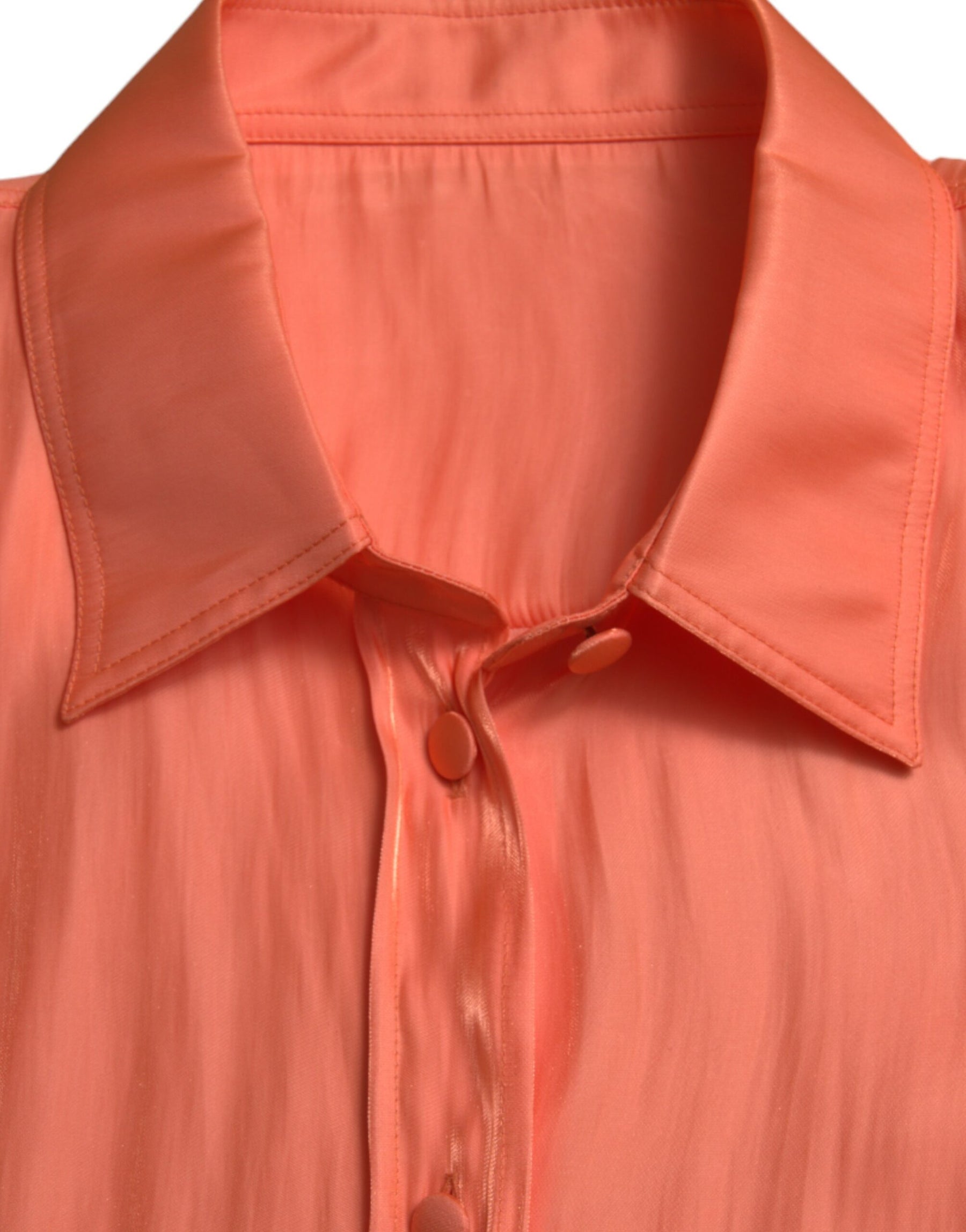 Dolce & Gabbana Peach Long Sleeve Button Down Blouse Top | Regal Royce