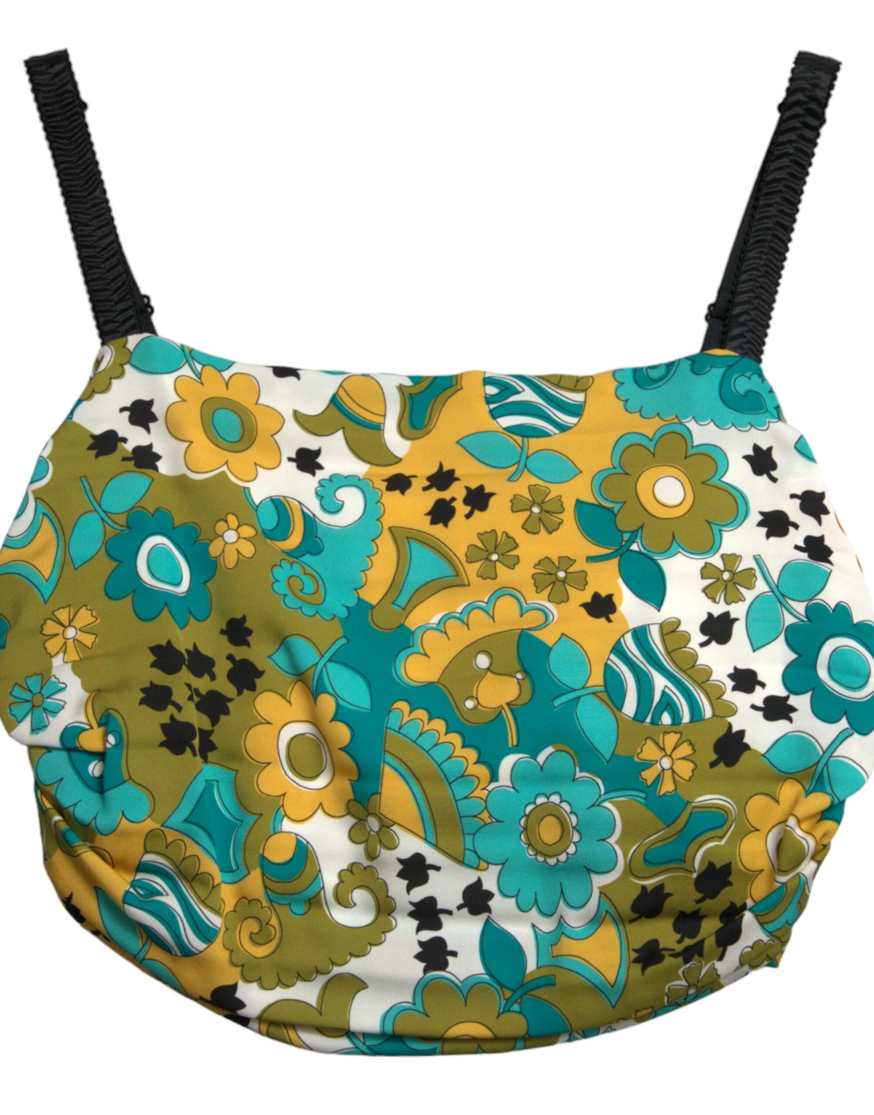 Dolce & Gabbana Multicolor Floral Sleeveless Cropped Top | Regal Royce