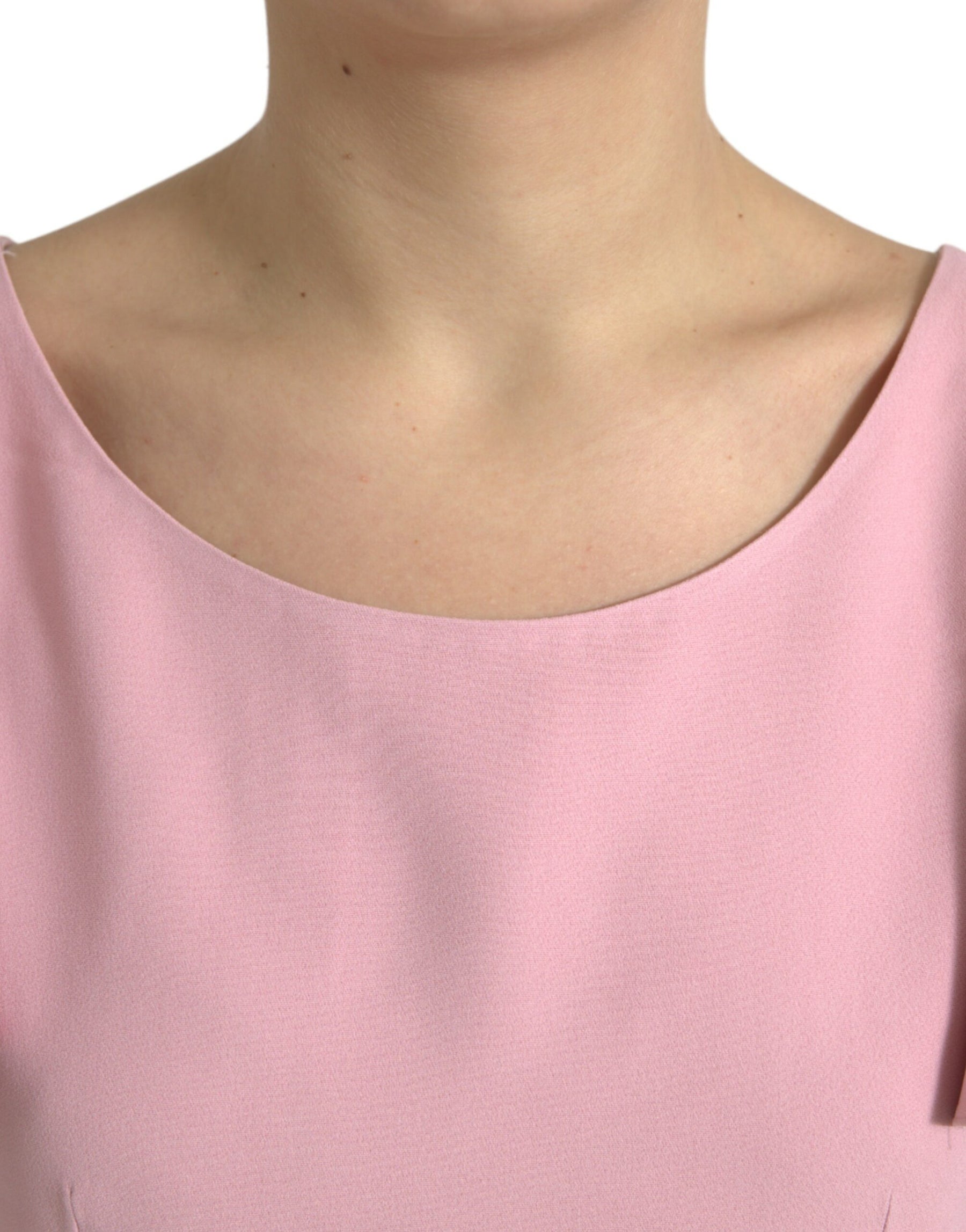 Dolce & Gabbana Pink Short Sleeves Round Neck Blouse Top | Regal Royce