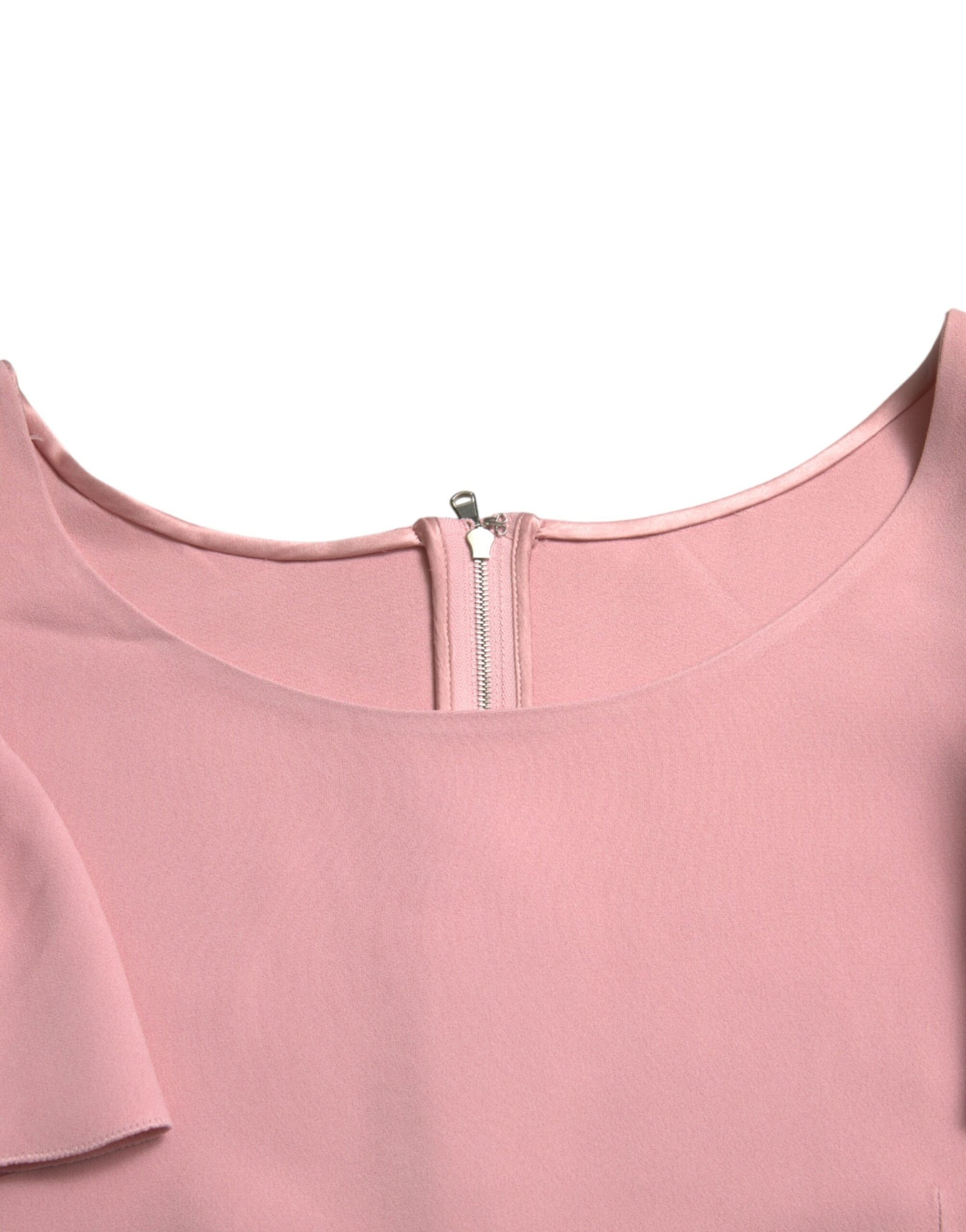 Dolce & Gabbana Pink Short Sleeves Round Neck Blouse Top | Regal Royce