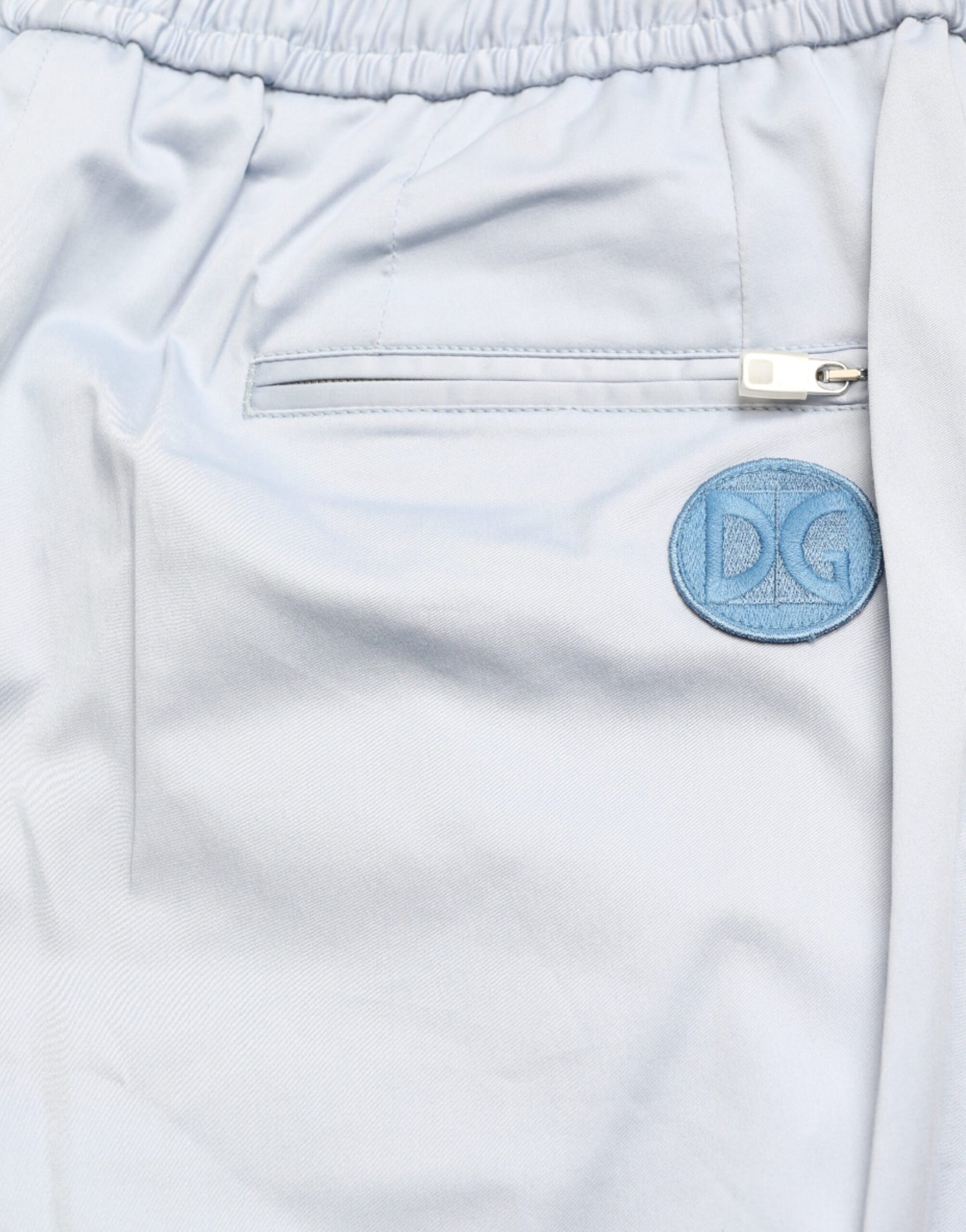 Dolce & Gabbana Light Blue Cotton Stretch Jogger Pants | Regal Royce