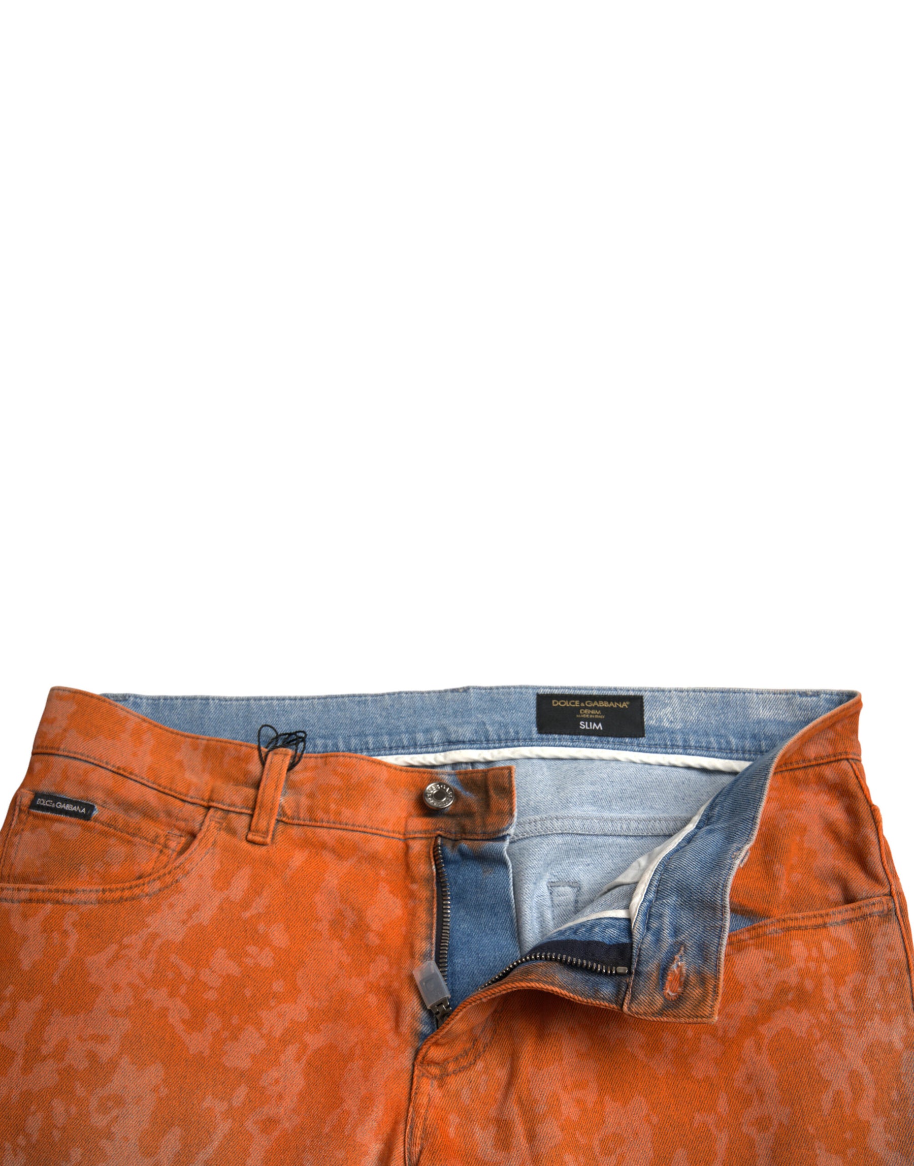 Dolce & Gabbana Multicolor Ombre Cotton Slim Fit Denim Jeans | Regal Royce