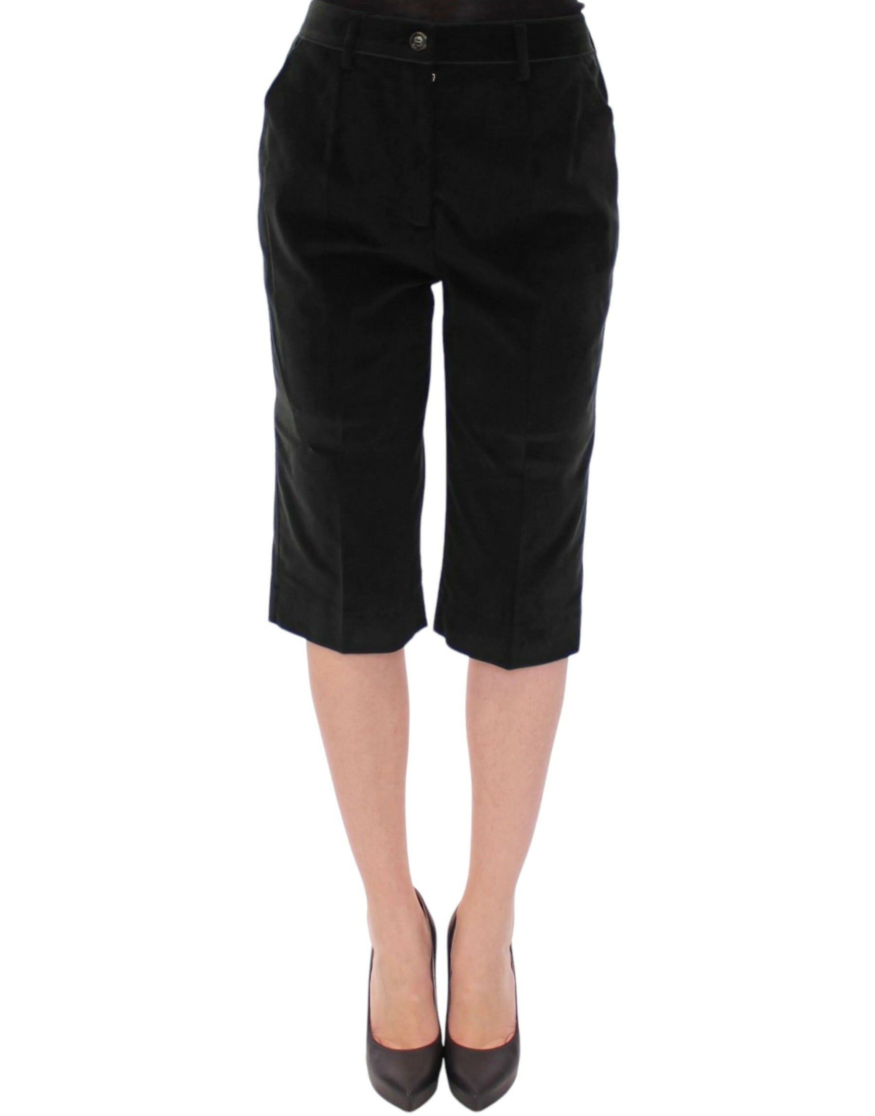Dolce & Gabbana Black cotton shorts pants | Regal Royce