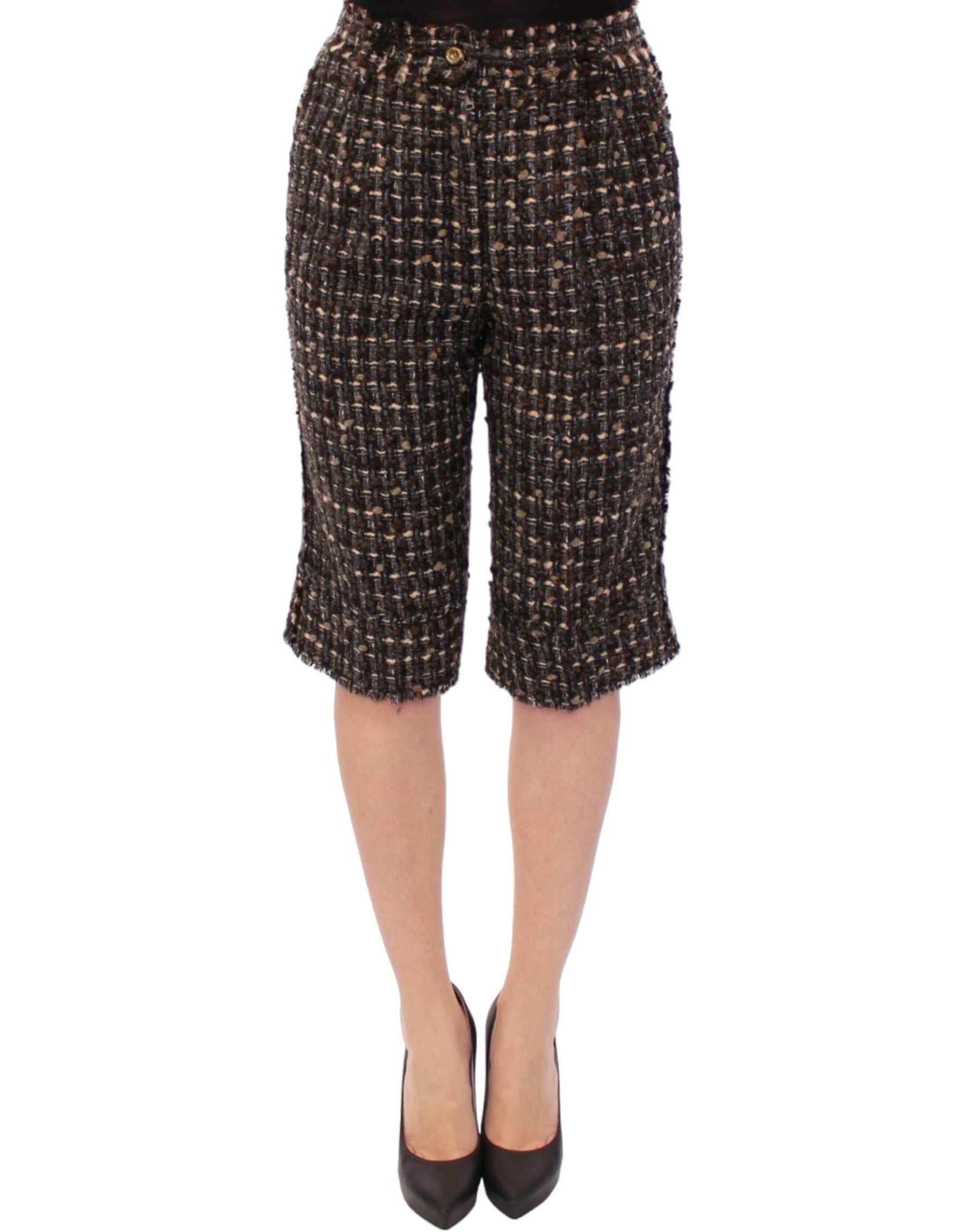 Dolce & Gabbana Multicolor wool shorts pants | Regal Royce