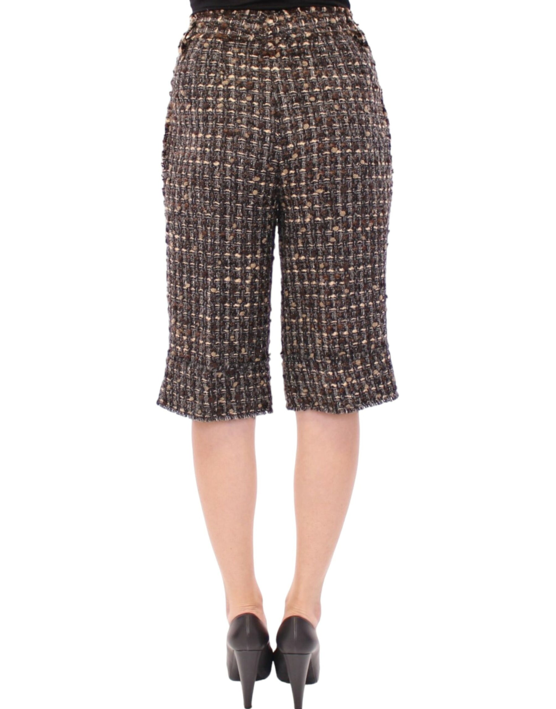Dolce & Gabbana Multicolor wool shorts pants | Regal Royce