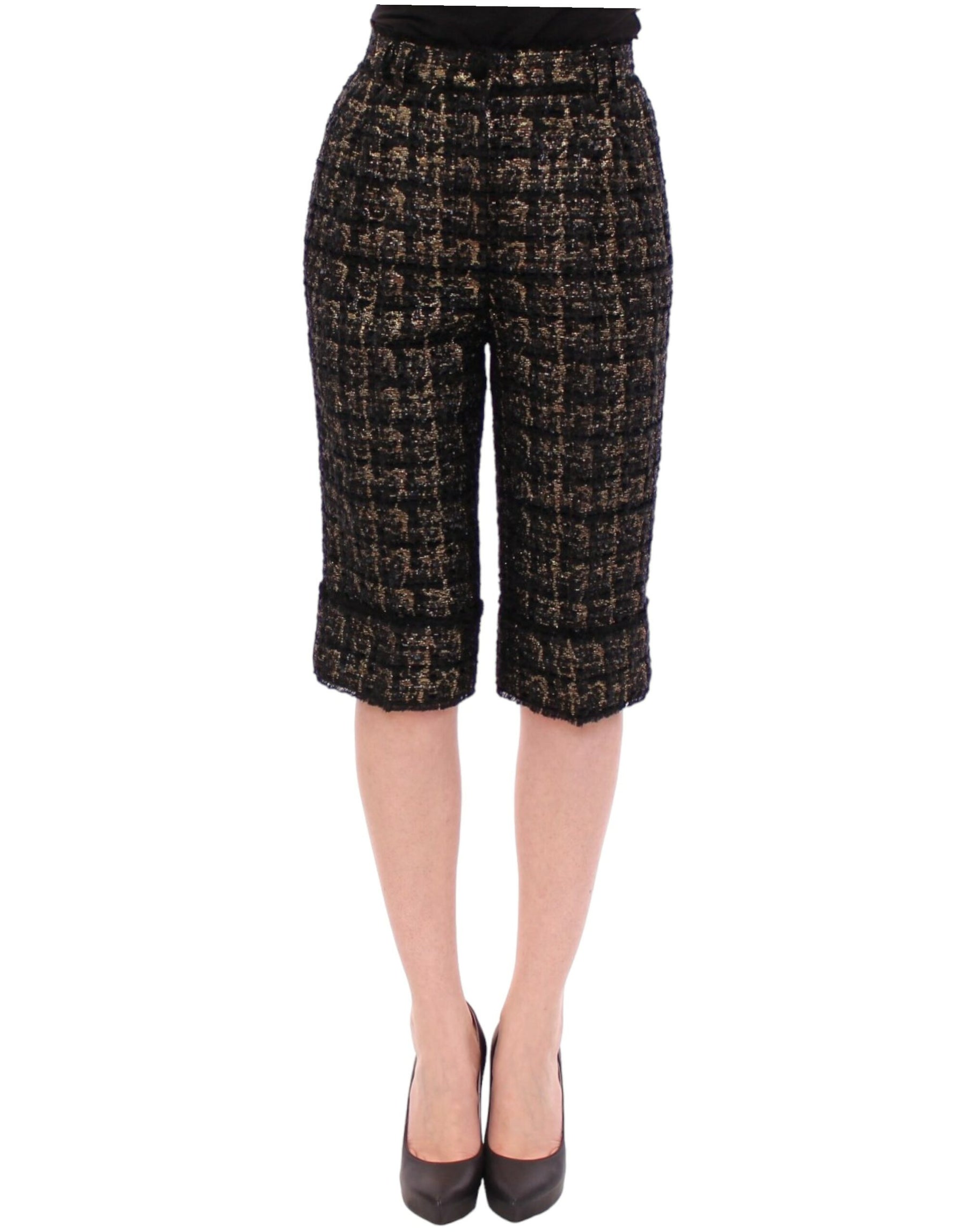 Dolce & Gabbana Black fabric shorts pants | Regal Royce