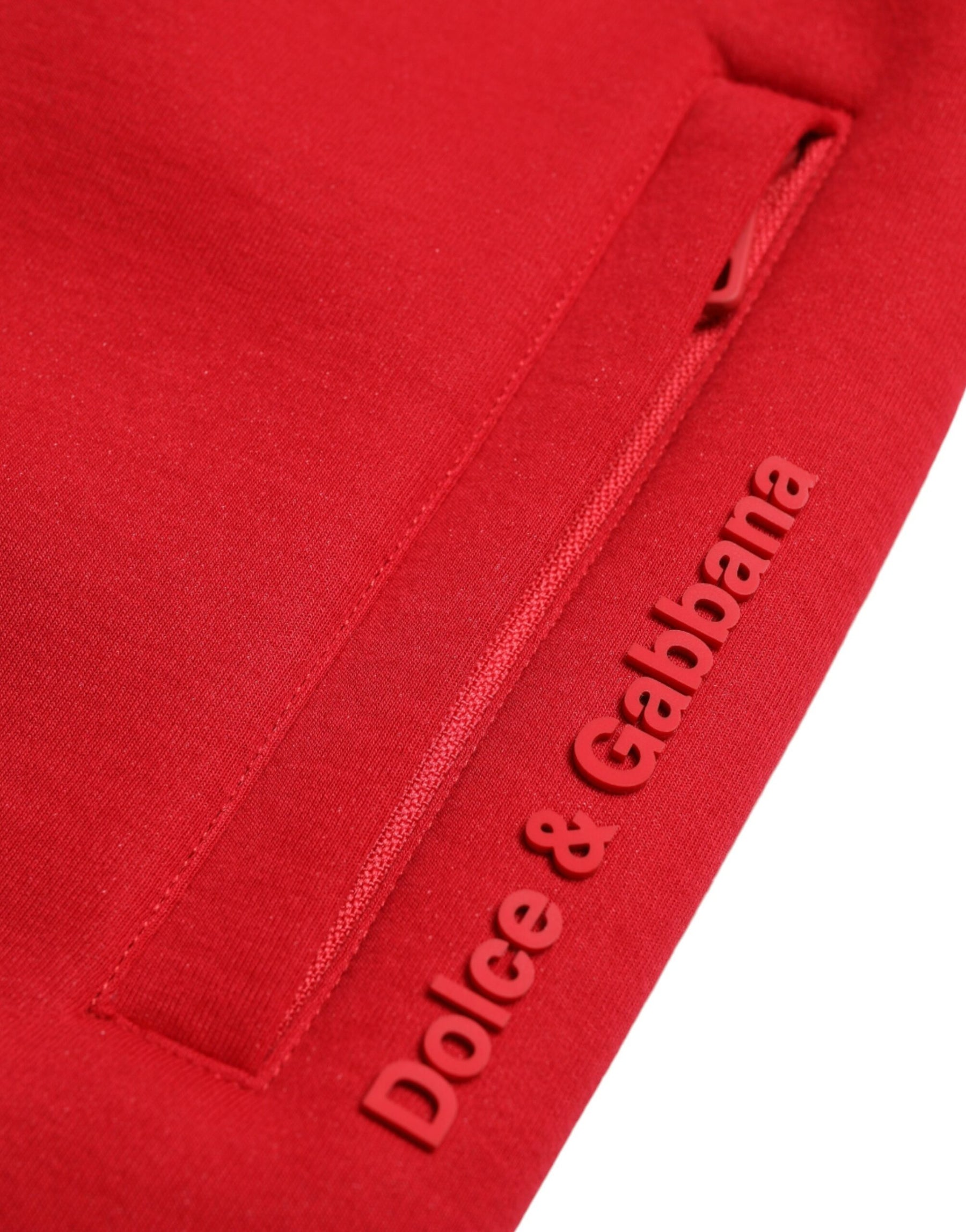 Dolce & Gabbana Red Cotton Blend Skinny Jogger Pants | Regal Royce