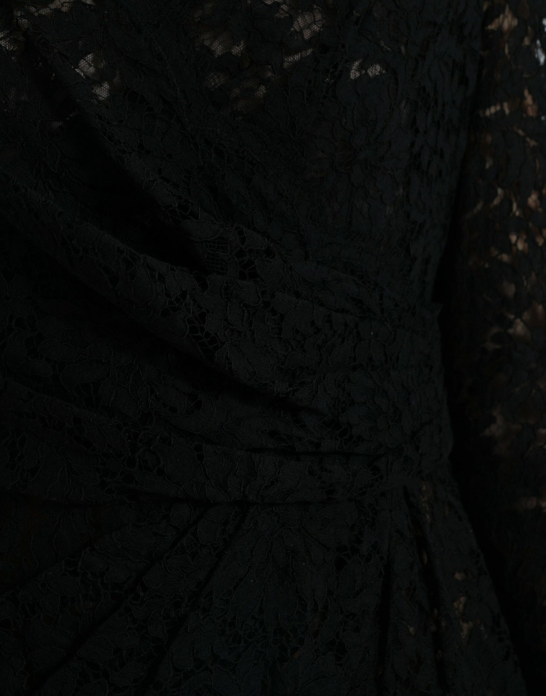 Dolce & Gabbana Black Bodycon Lace Cotton Sheath Mini Dress | Regal Royce