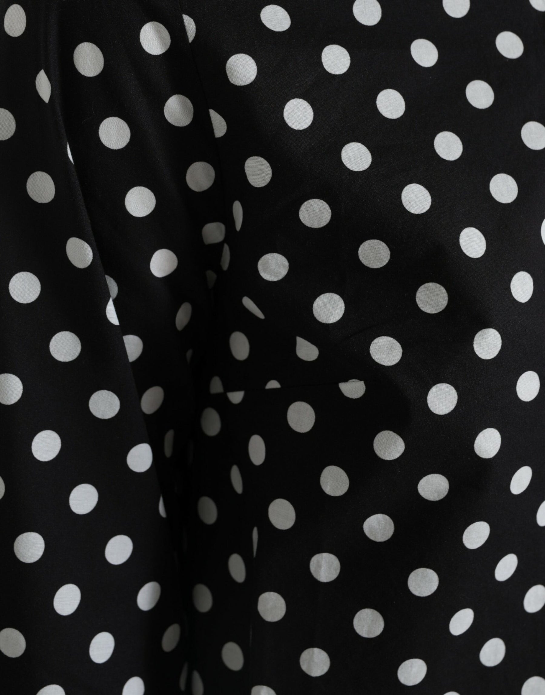 Dolce & Gabbana Black White Polka Dot Nylon Shift Mini Dress | Regal Royce