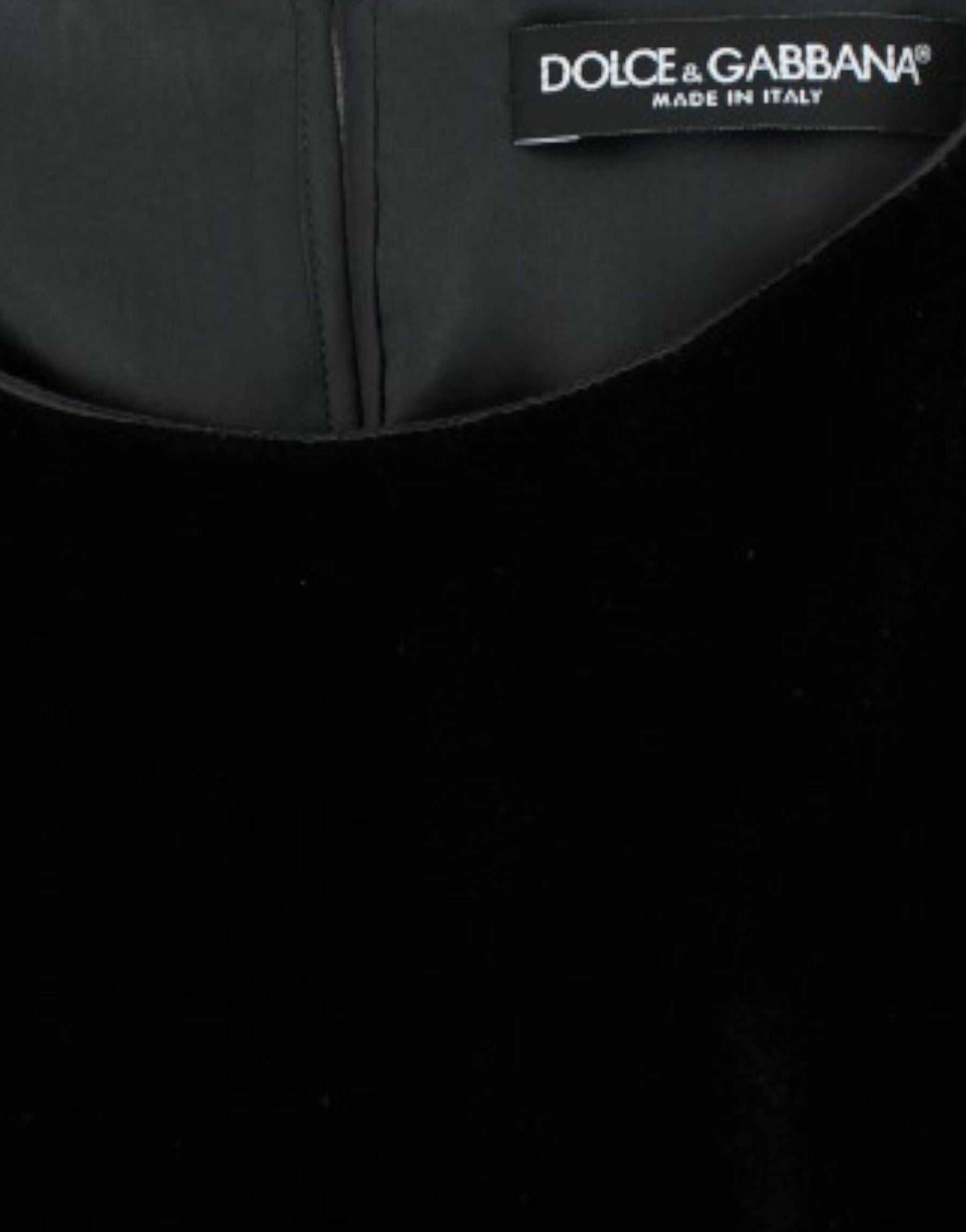 Dolce & Gabbana Black velvet shortsleeved blouse | Regal Royce