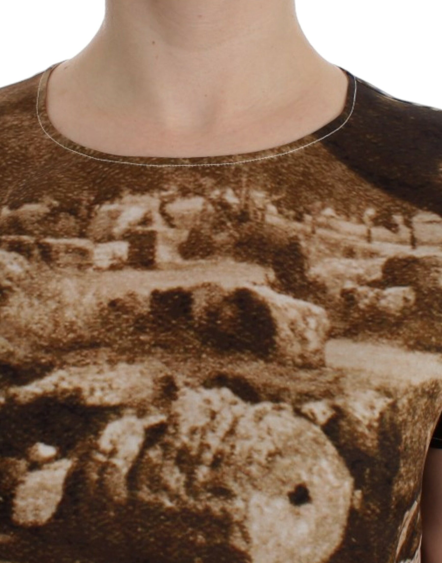 Dolce & Gabbana Brown Taormina silk blouse | Regal Royce