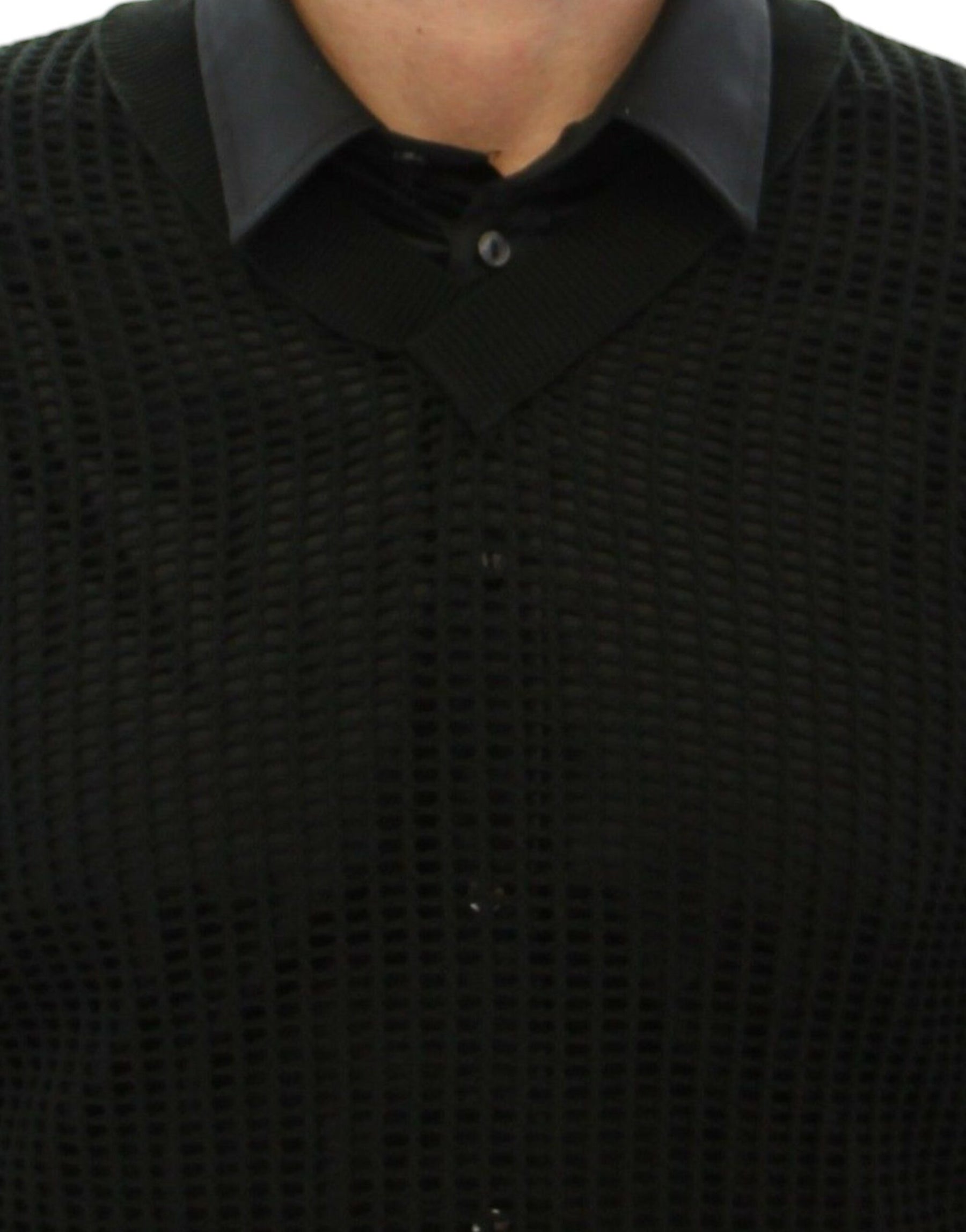 Dolce & Gabbana Dark Green Runway Netz Pullover Netted Sweater | Regal Royce