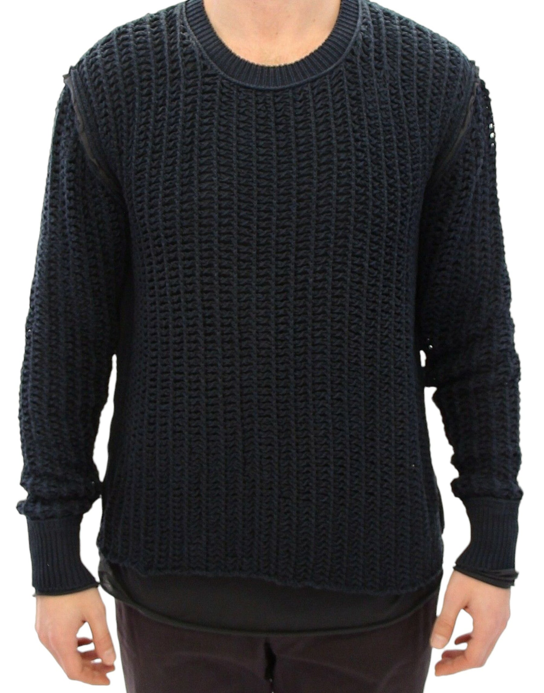 Dolce & Gabbana Blue Runway Netz Pullover Netted Sweater | Regal Royce