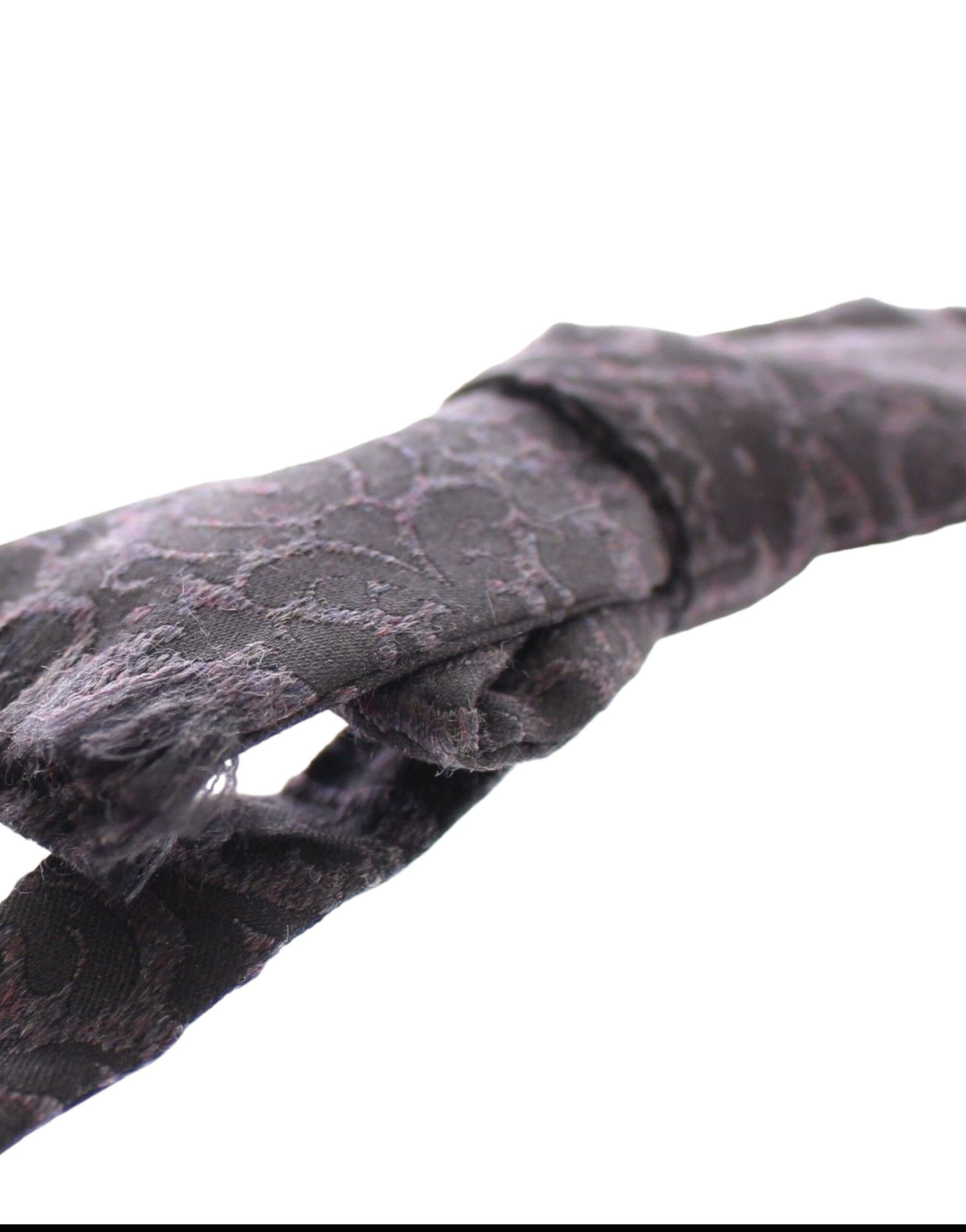 Dolce & Gabbana Gray Black Wool Silk Bow Tie | Regal Royce