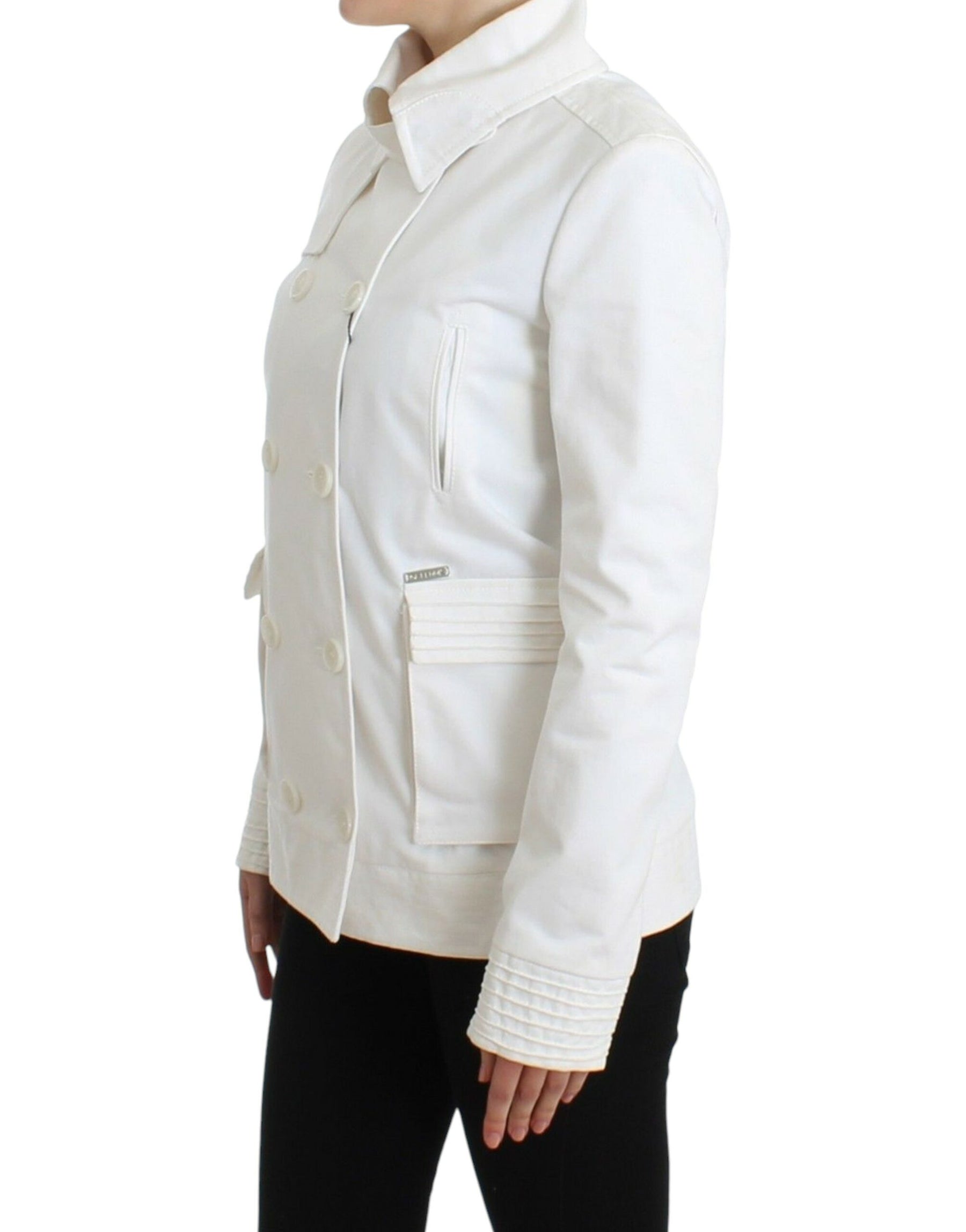 GF Ferre White Double Breasted Jacket Coat Blazer | Regal Royce
