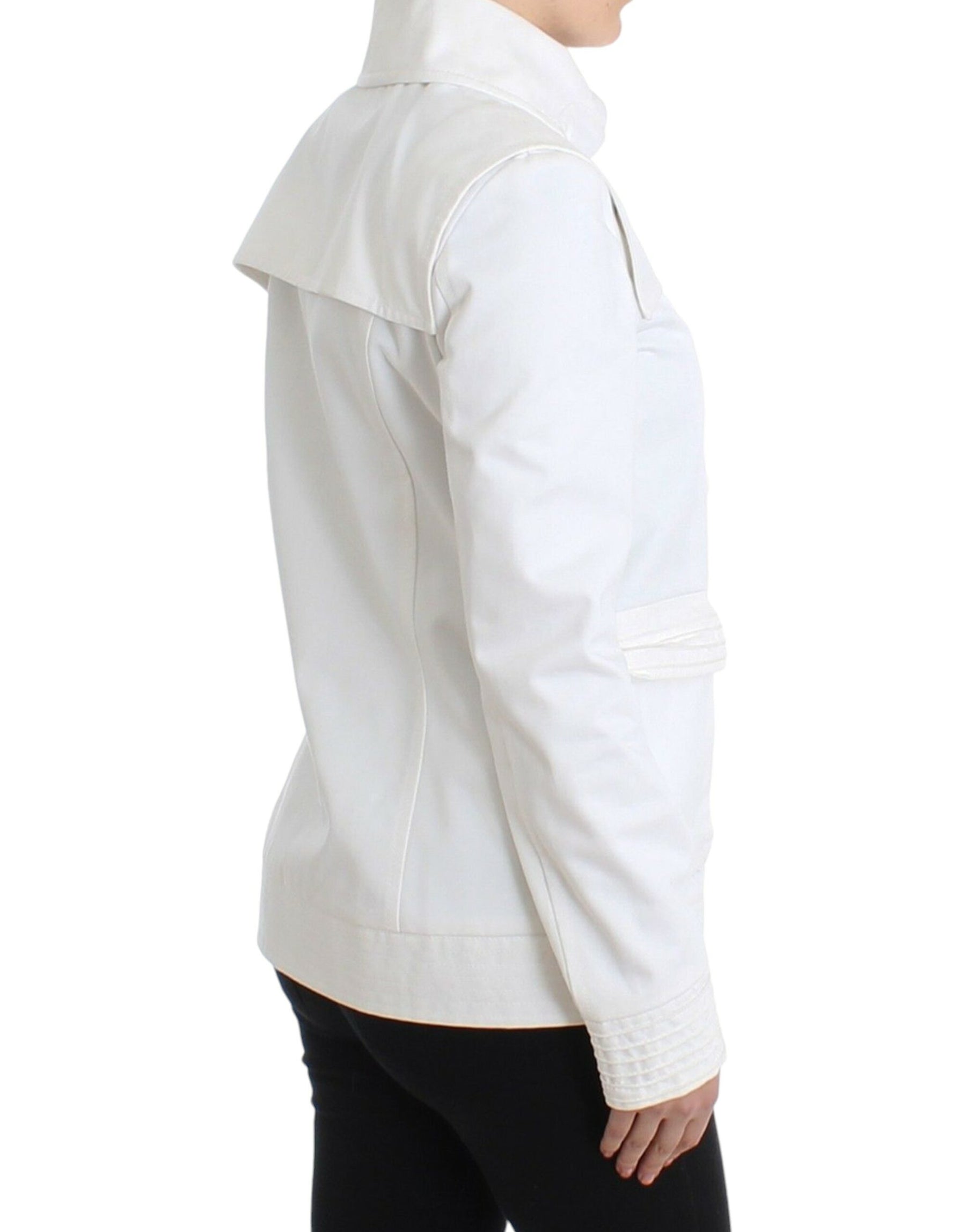 GF Ferre White Double Breasted Jacket Coat Blazer | Regal Royce
