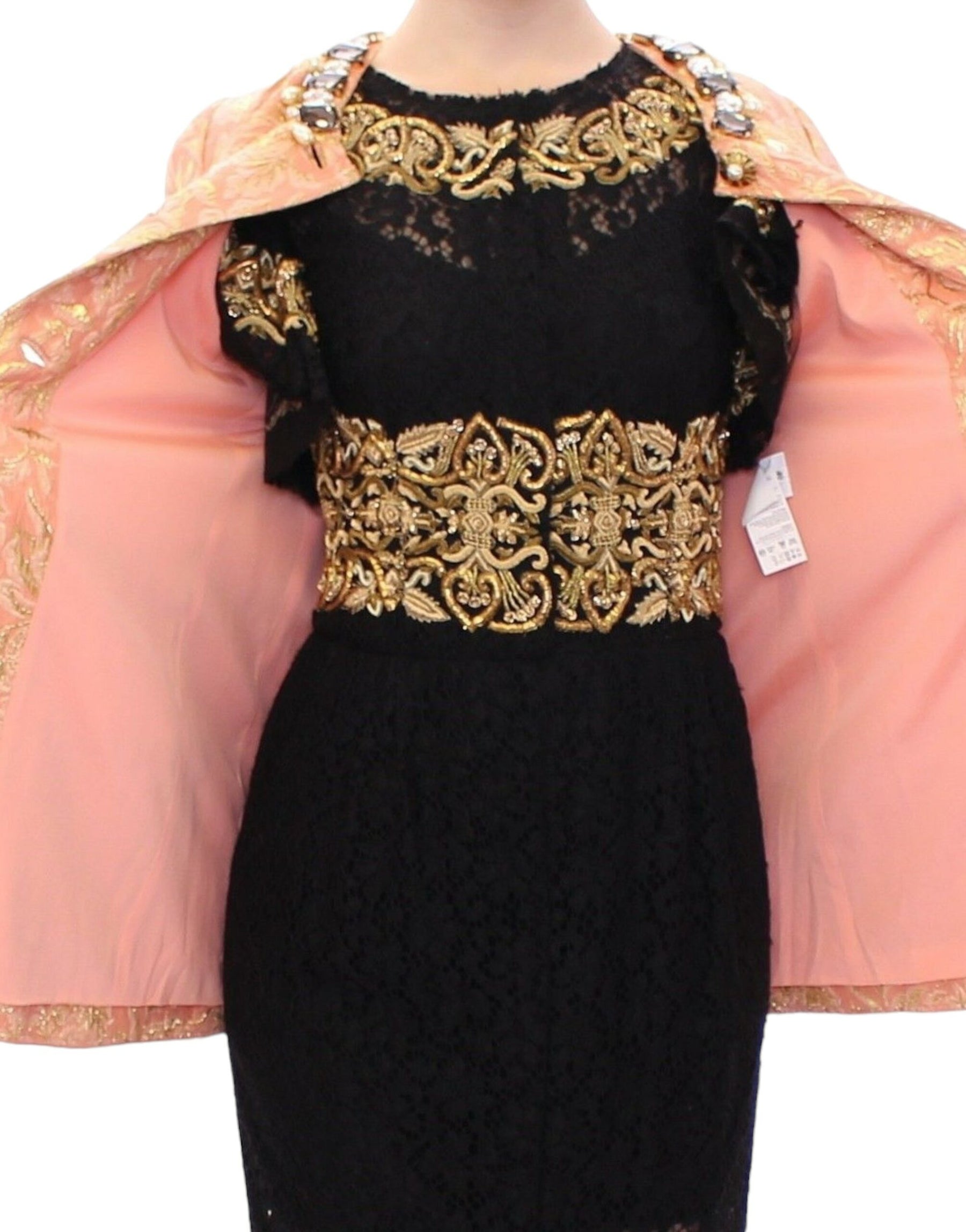 Dolce & Gabbana Pink Silk Brocade Crystal Jacket Coat | Regal Royce