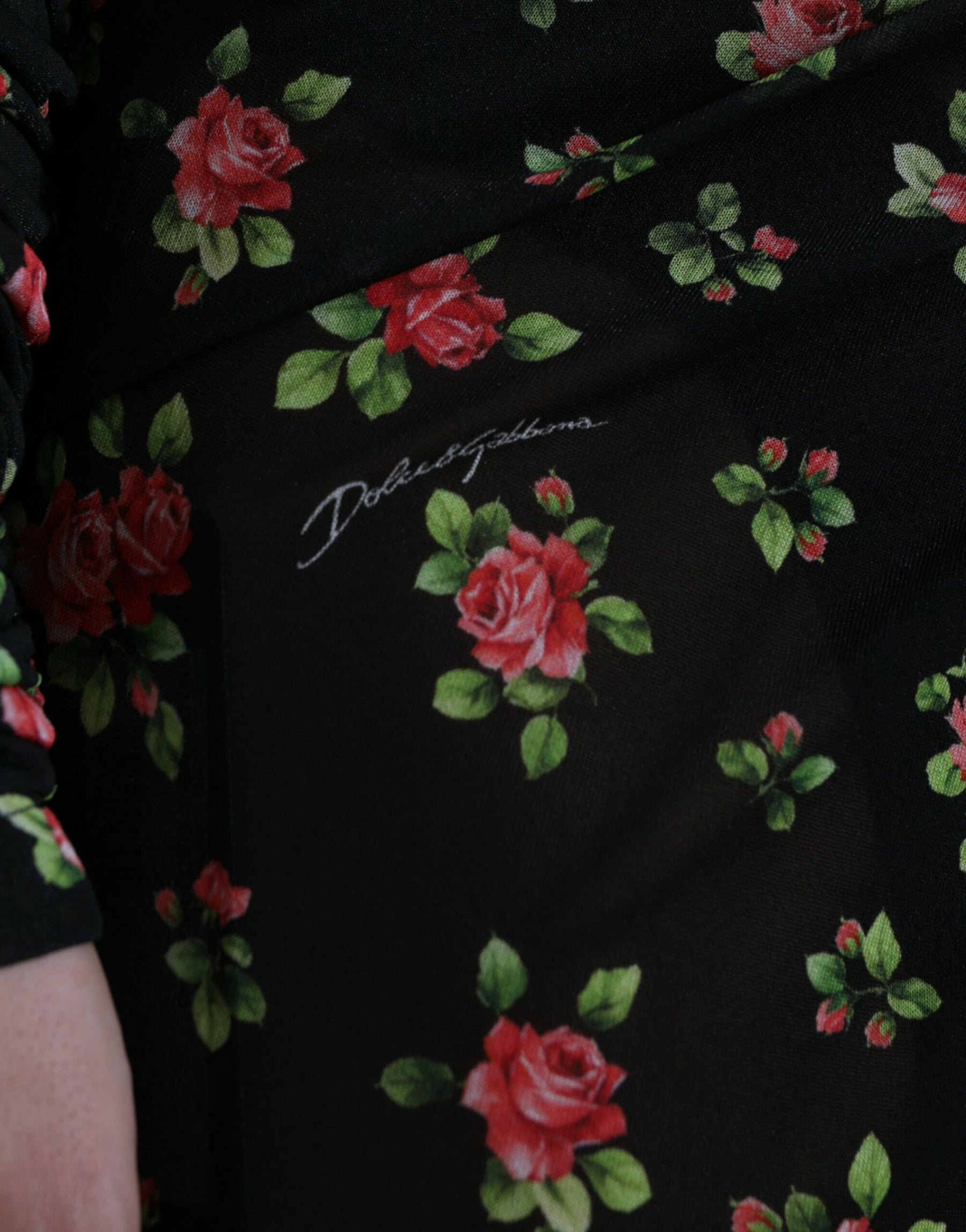 Dolce & Gabbana Black Floral Cut Out Sheath Long Maxi Dress | Regal Royce