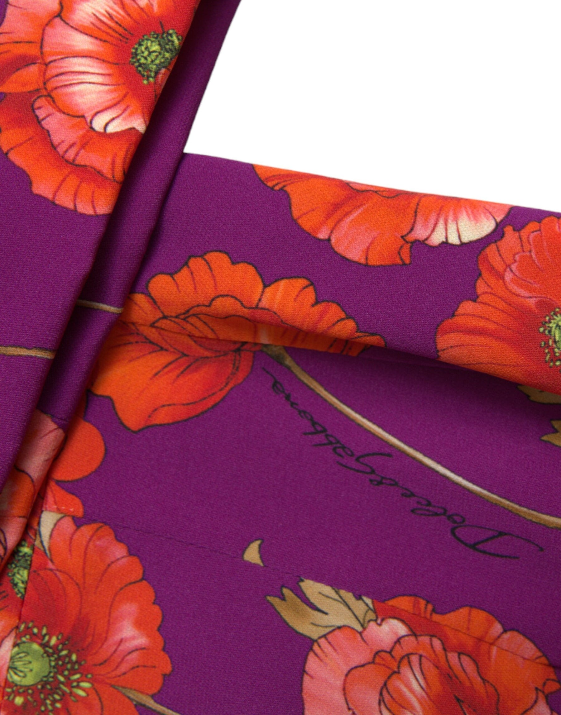 Dolce & Gabbana Multicolor Floral Poppy Print Sheath Dress | Regal Royce