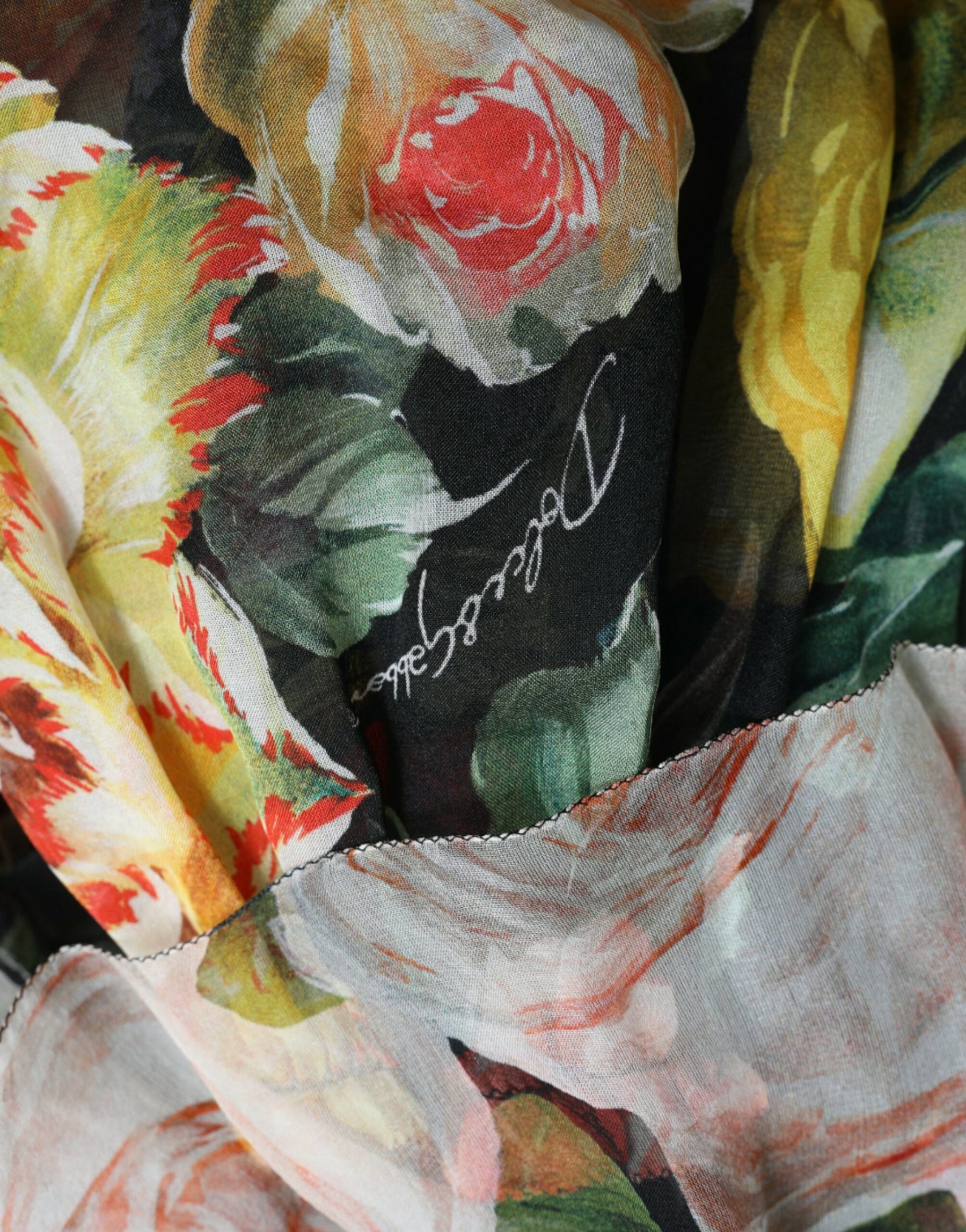 Dolce & Gabbana Multicolor Floral Chiffon Tiered Maxi Dress | Regal Royce