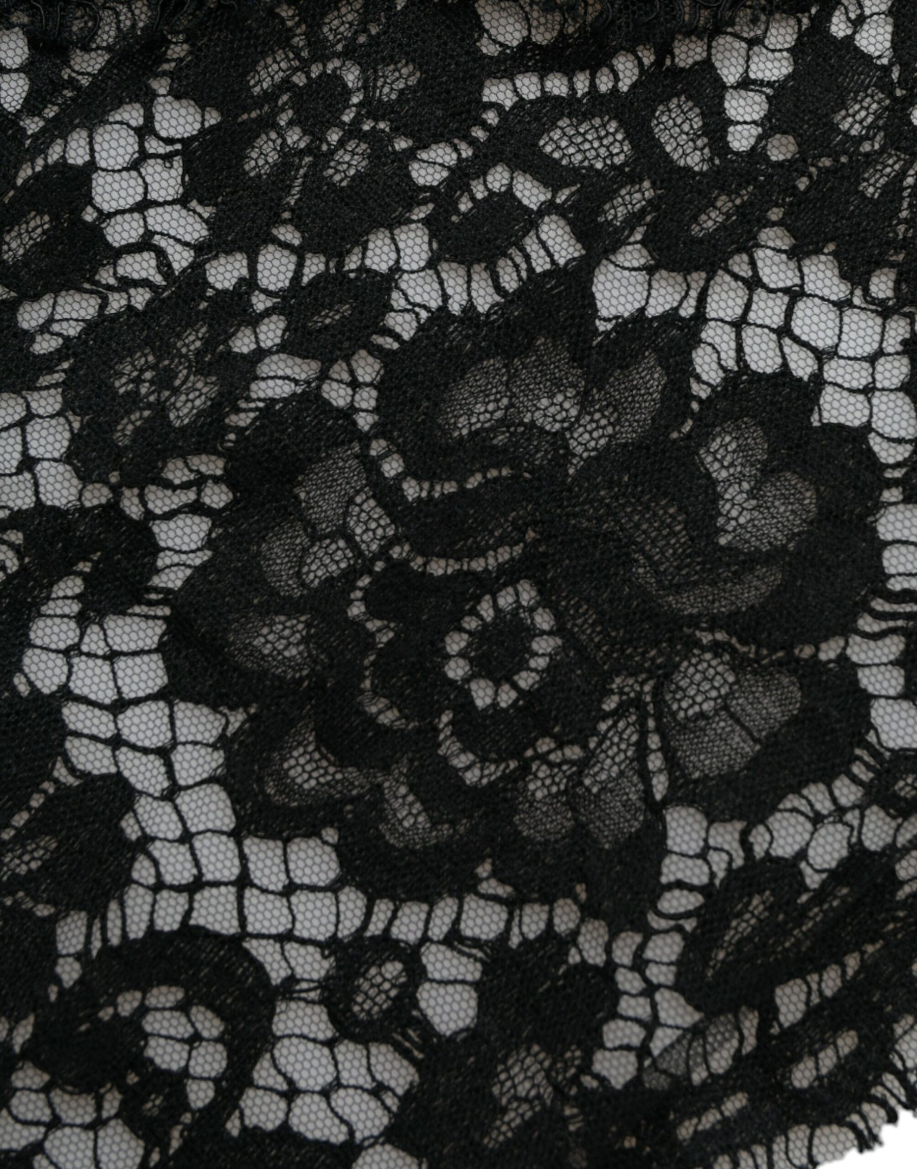 Dolce & Gabbana Black Lace Crystal Embellished Sheath Dress | Regal Royce