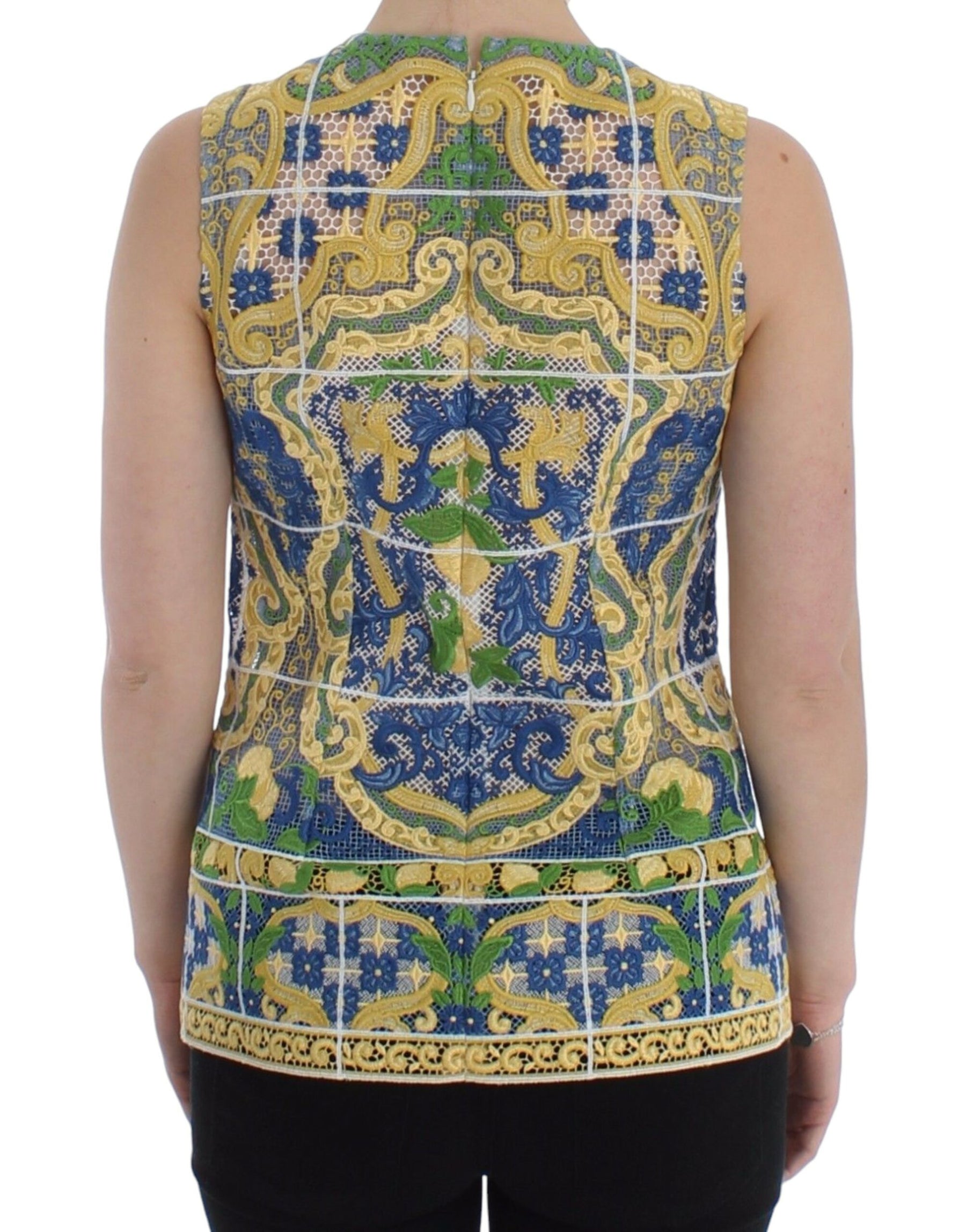 Dolce & Gabbana Multicolor Majolica Embroidered Sweater | Regal Royce