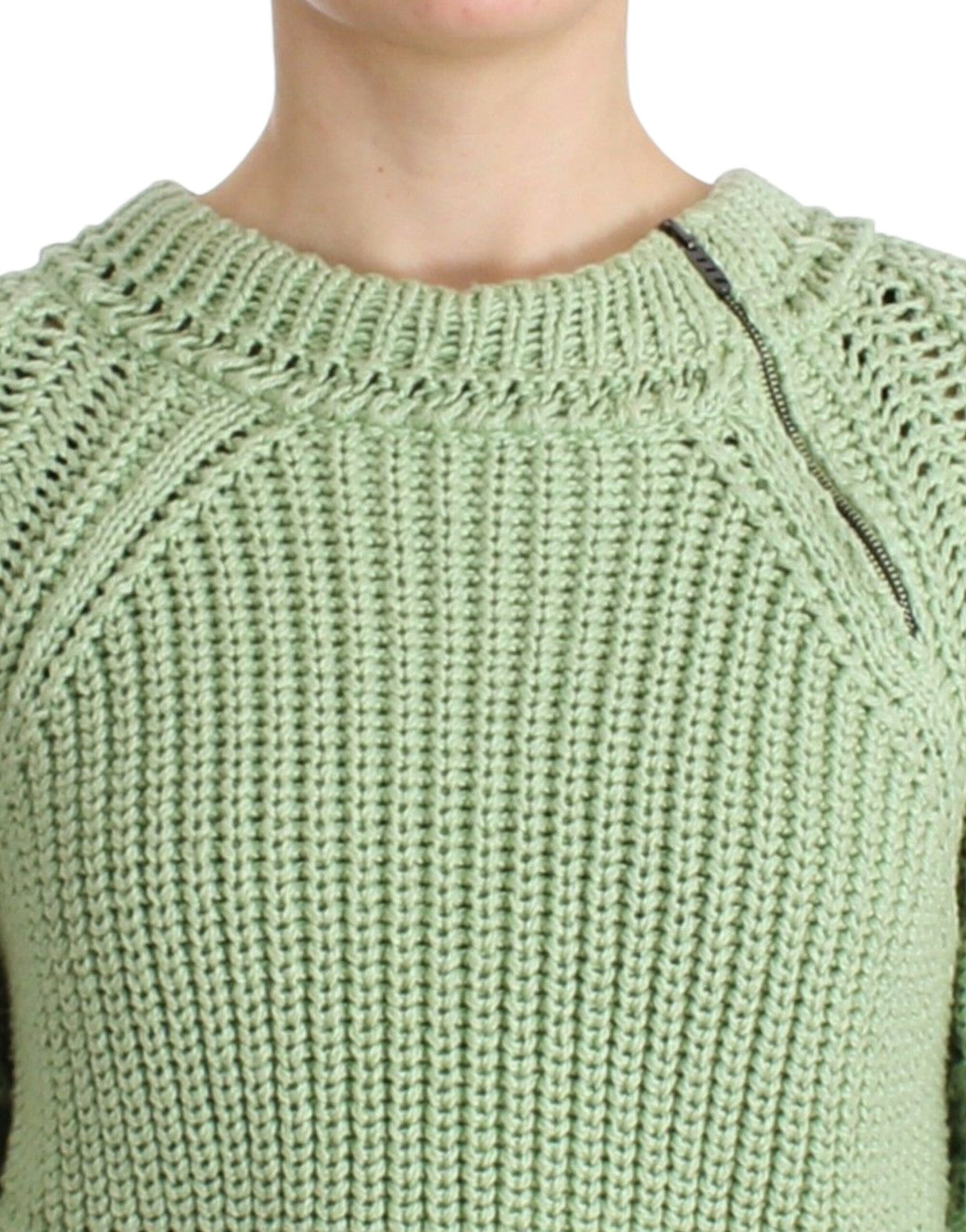 Ermanno Scervino Green Cropped Knit Sweater Knitted Jumper | Regal Royce