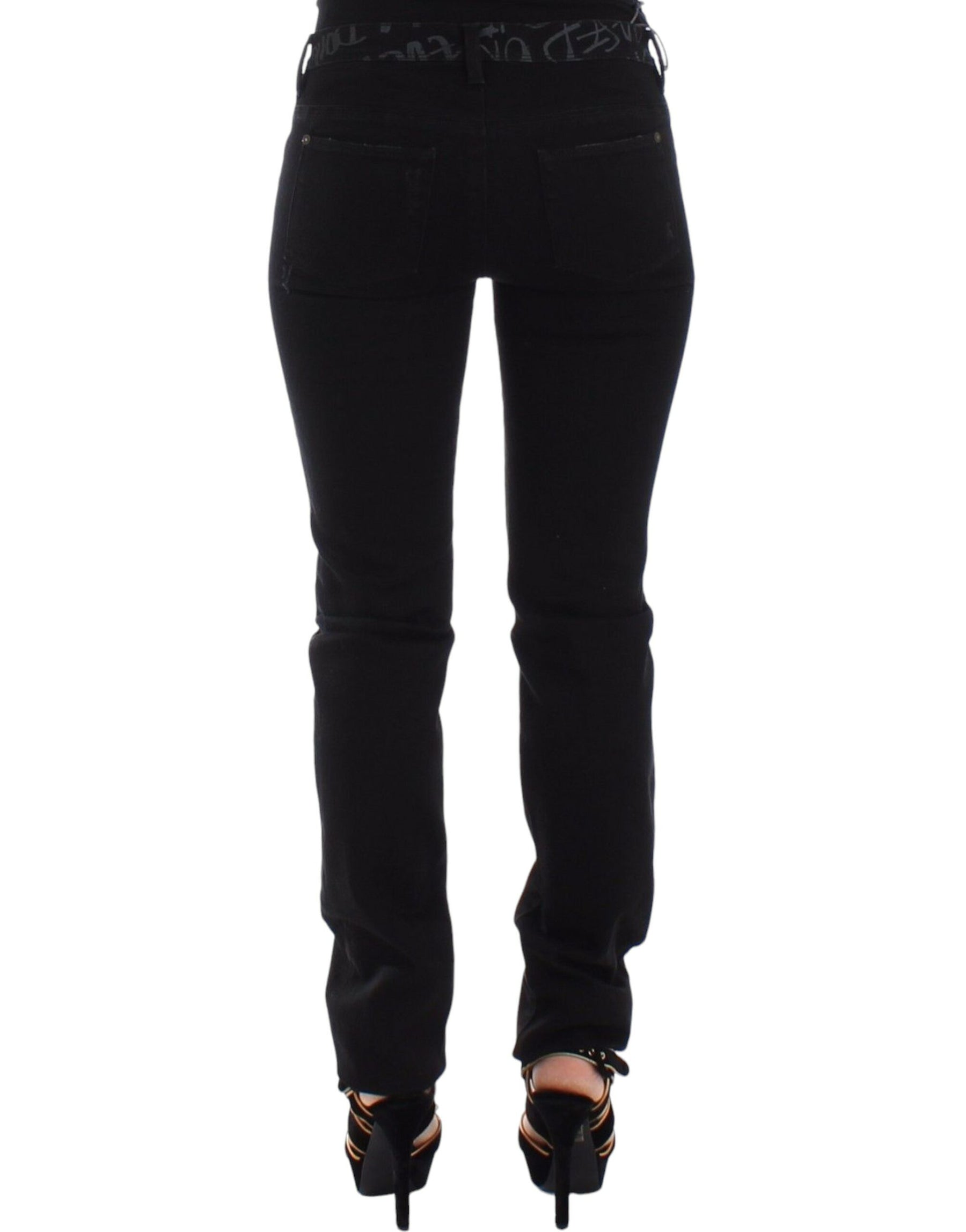 Ermanno Scervino Black Slim Jeans Denim Pants Skinny Stretch | Regal Royce