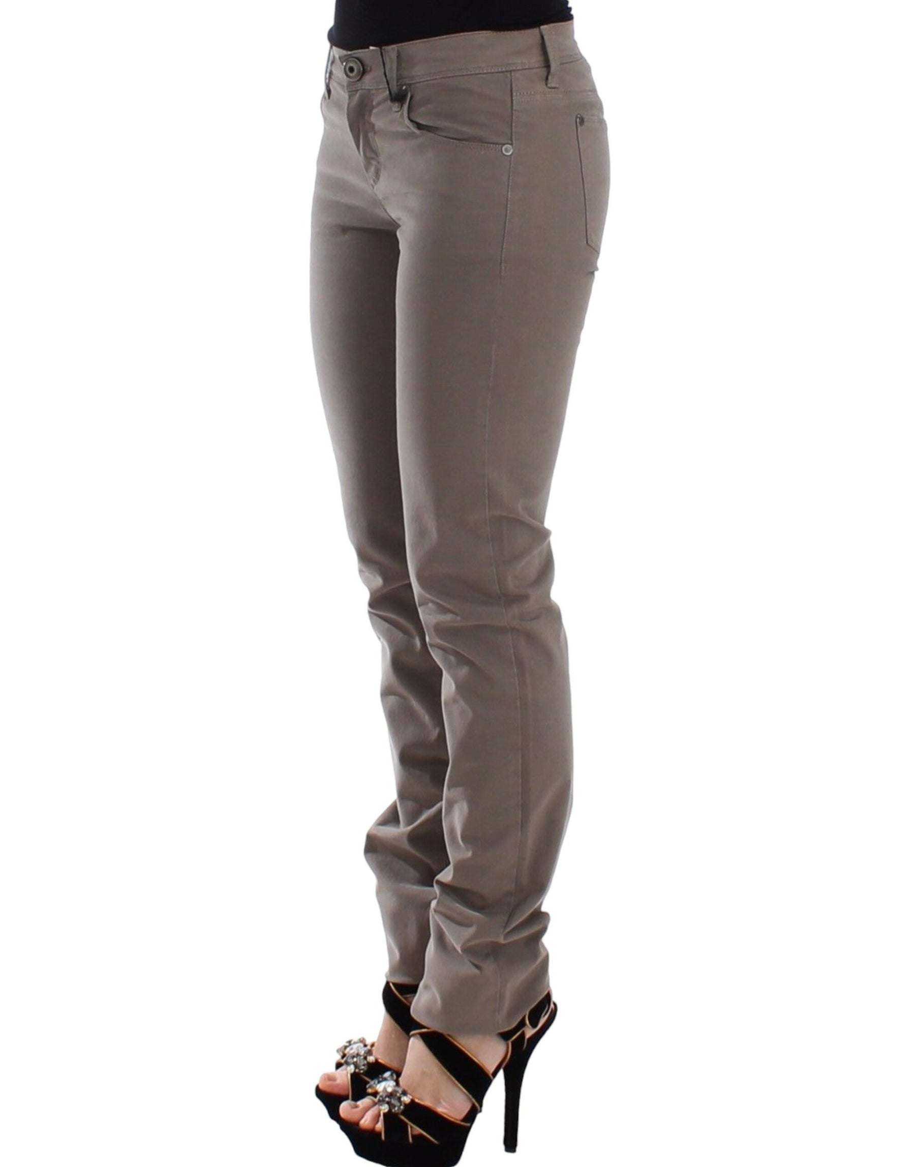 Ermanno Scervino Taupe Beige Slim Jeans Denim Pants Skinny | Regal Royce