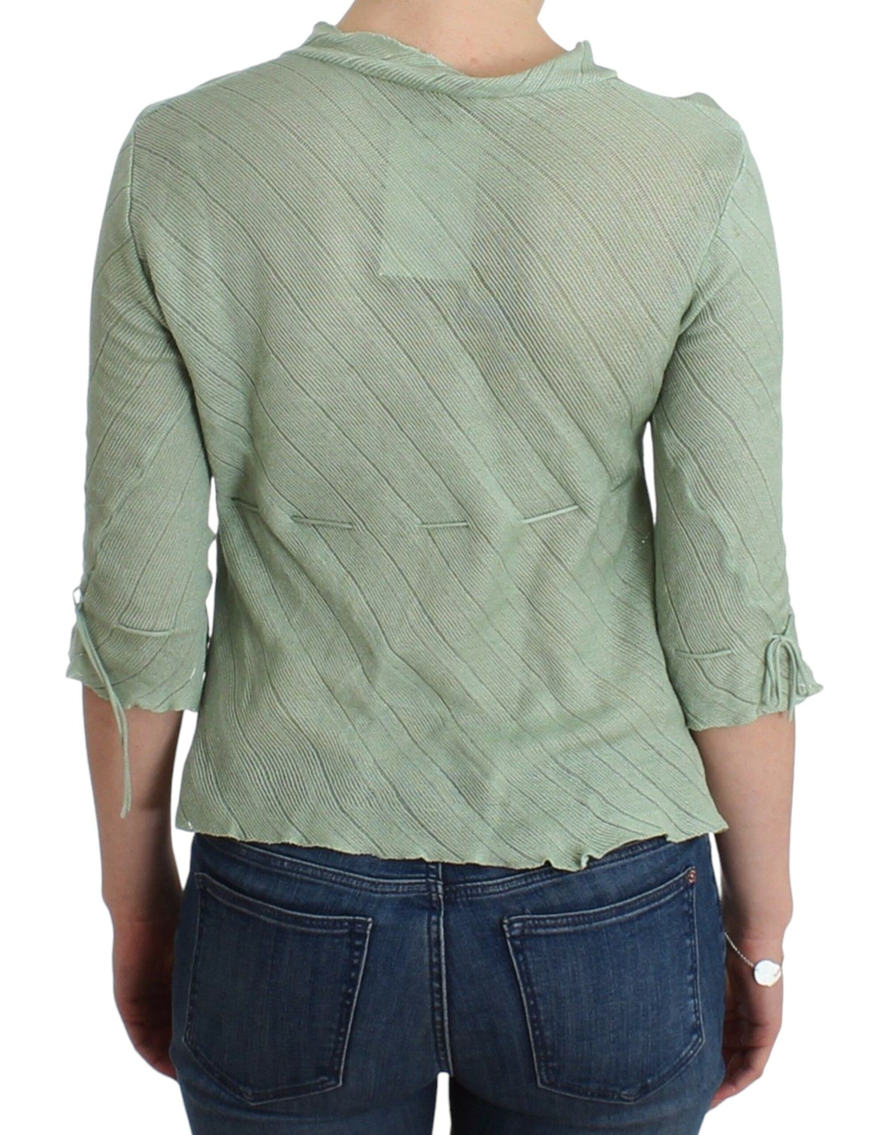 Ermanno Scervino Green Lightweight Knit Sweater Top Blouse | Regal Royce