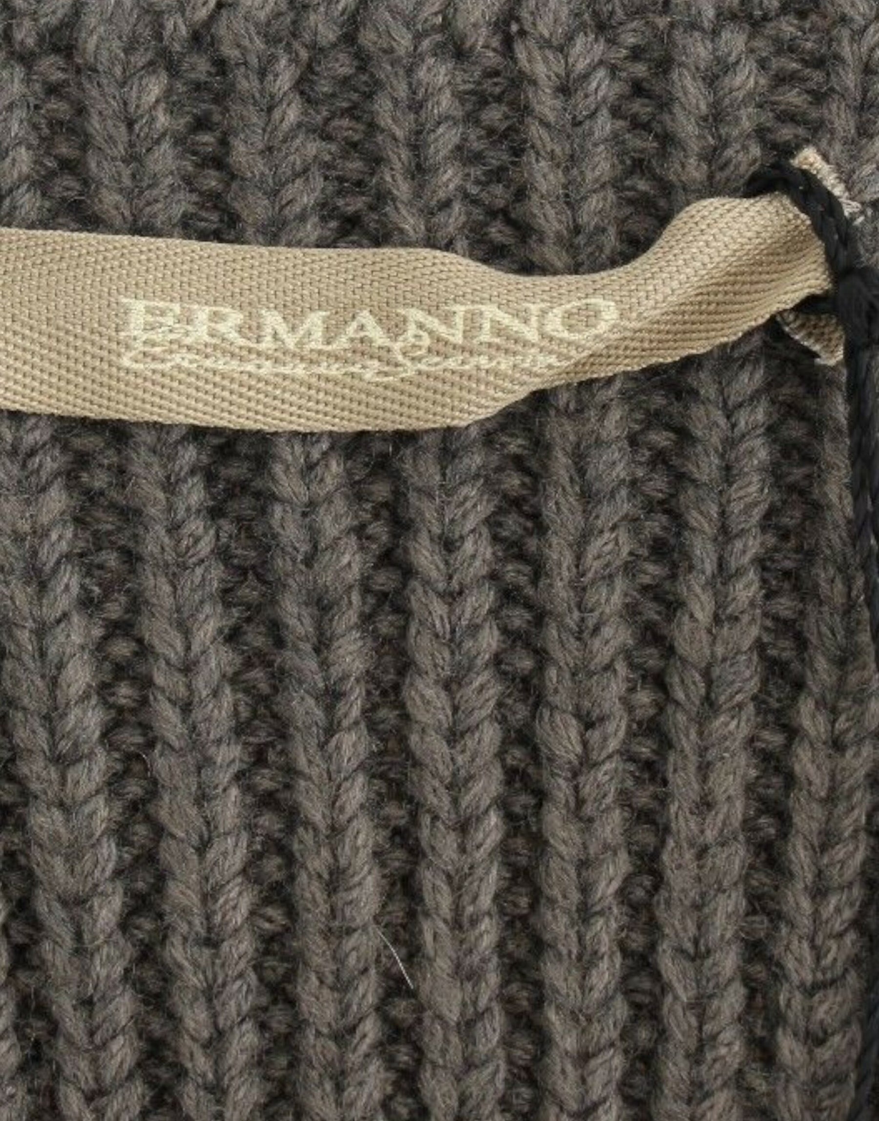 Ermanno Scervino Gray Knit Top Knitted Sweater Merino Wool | Regal Royce