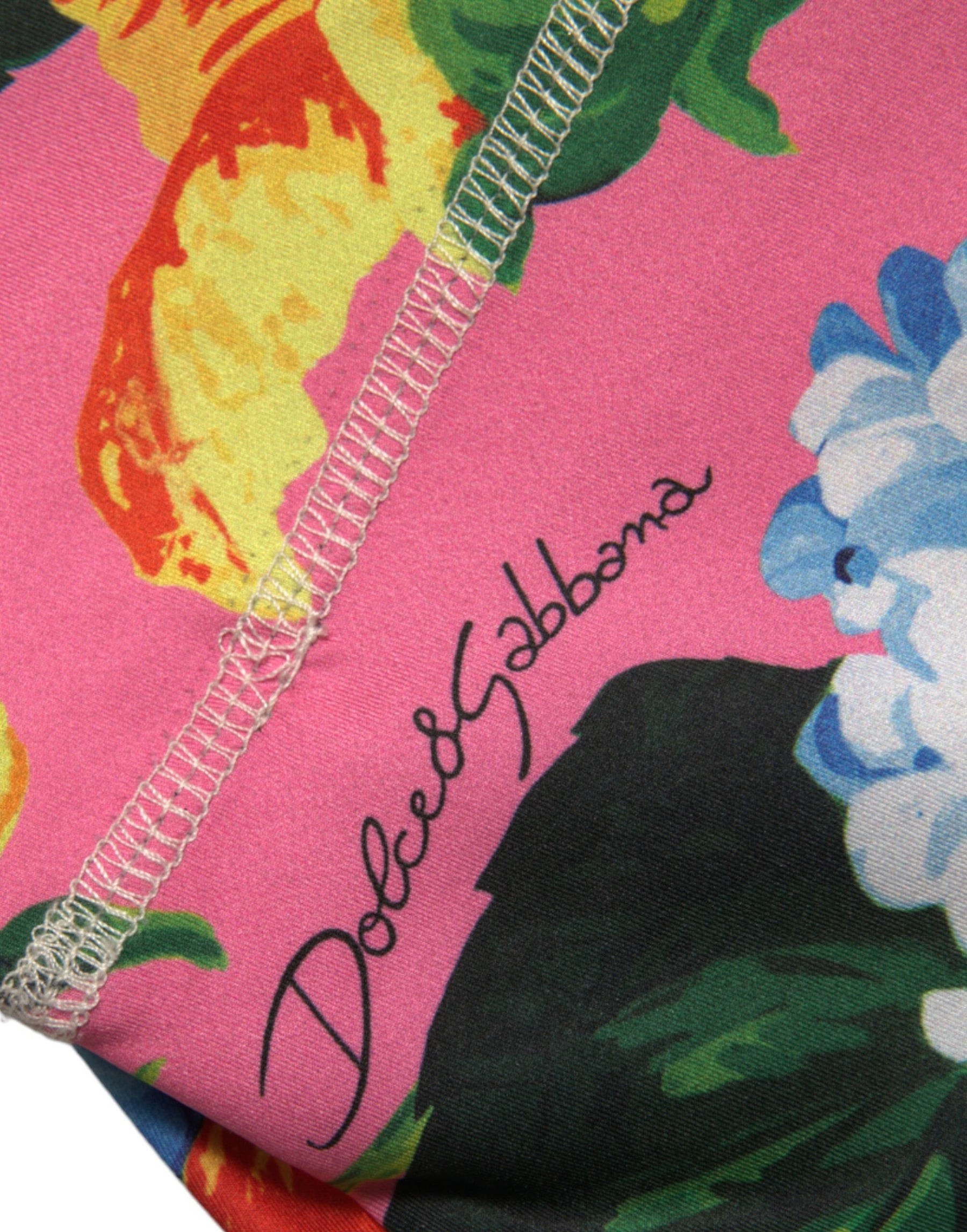 Dolce & Gabbana Multicolor Floral High Waist Leggings Pants | Regal Royce