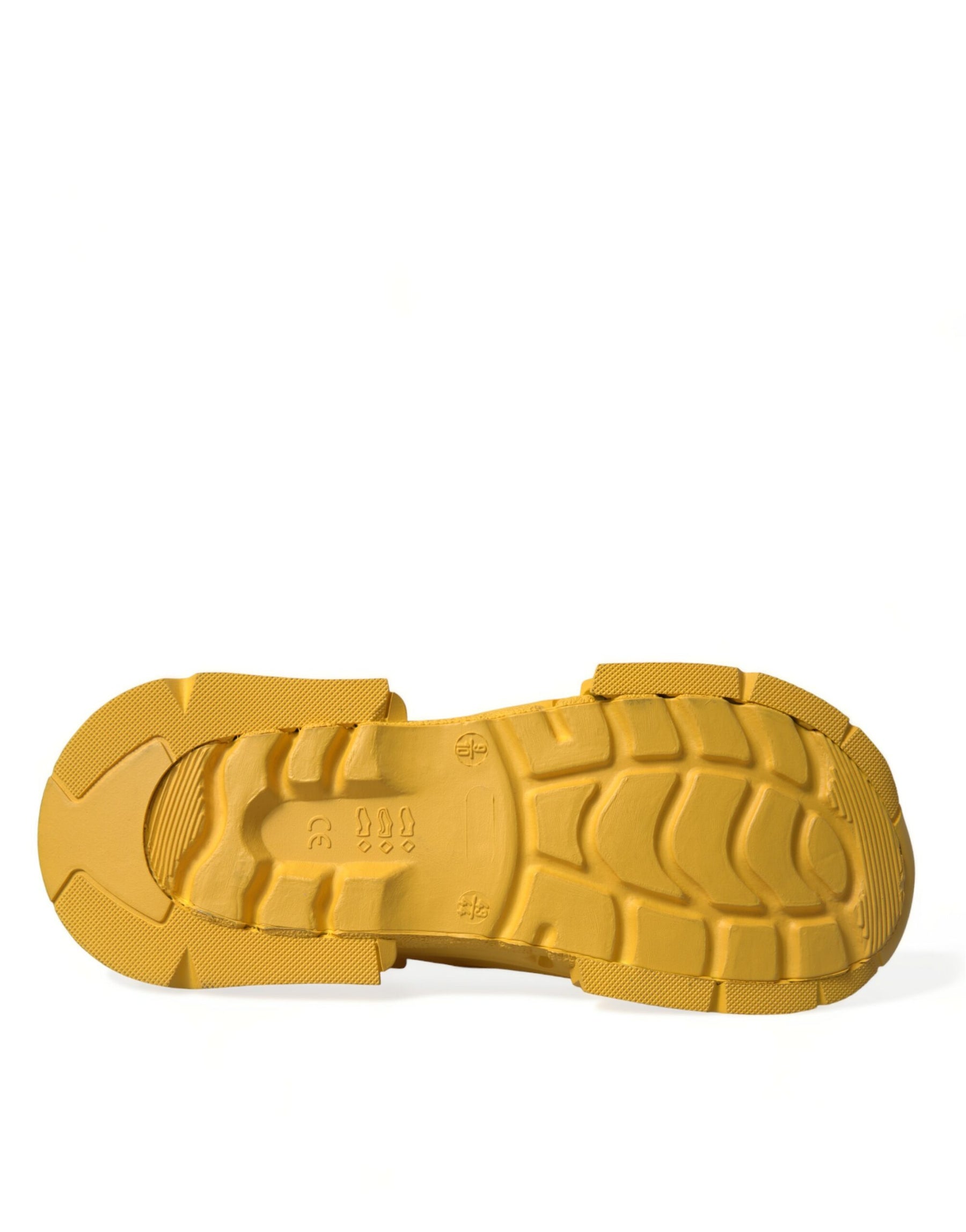 Dolce & Gabbana Yellow Green Rubber Clogs Men Slippers Men Shoes | Regal Royce