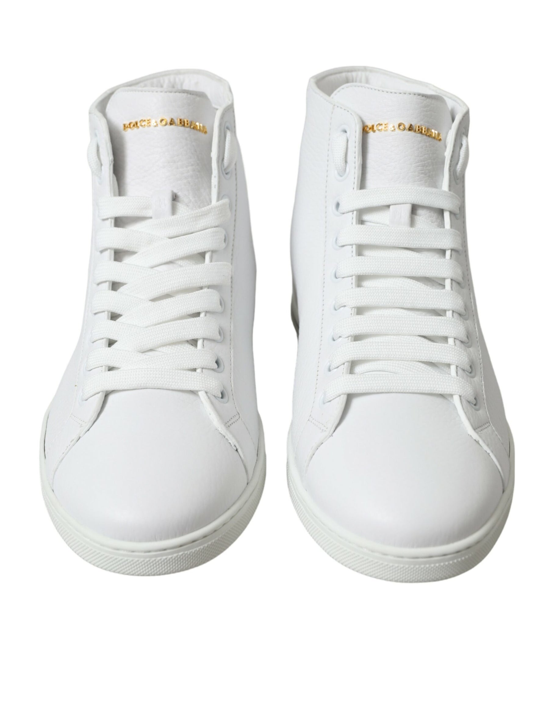 Dolce & Gabbana White Saint Tropez High Top Men Sneakers Shoes | Regal Royce