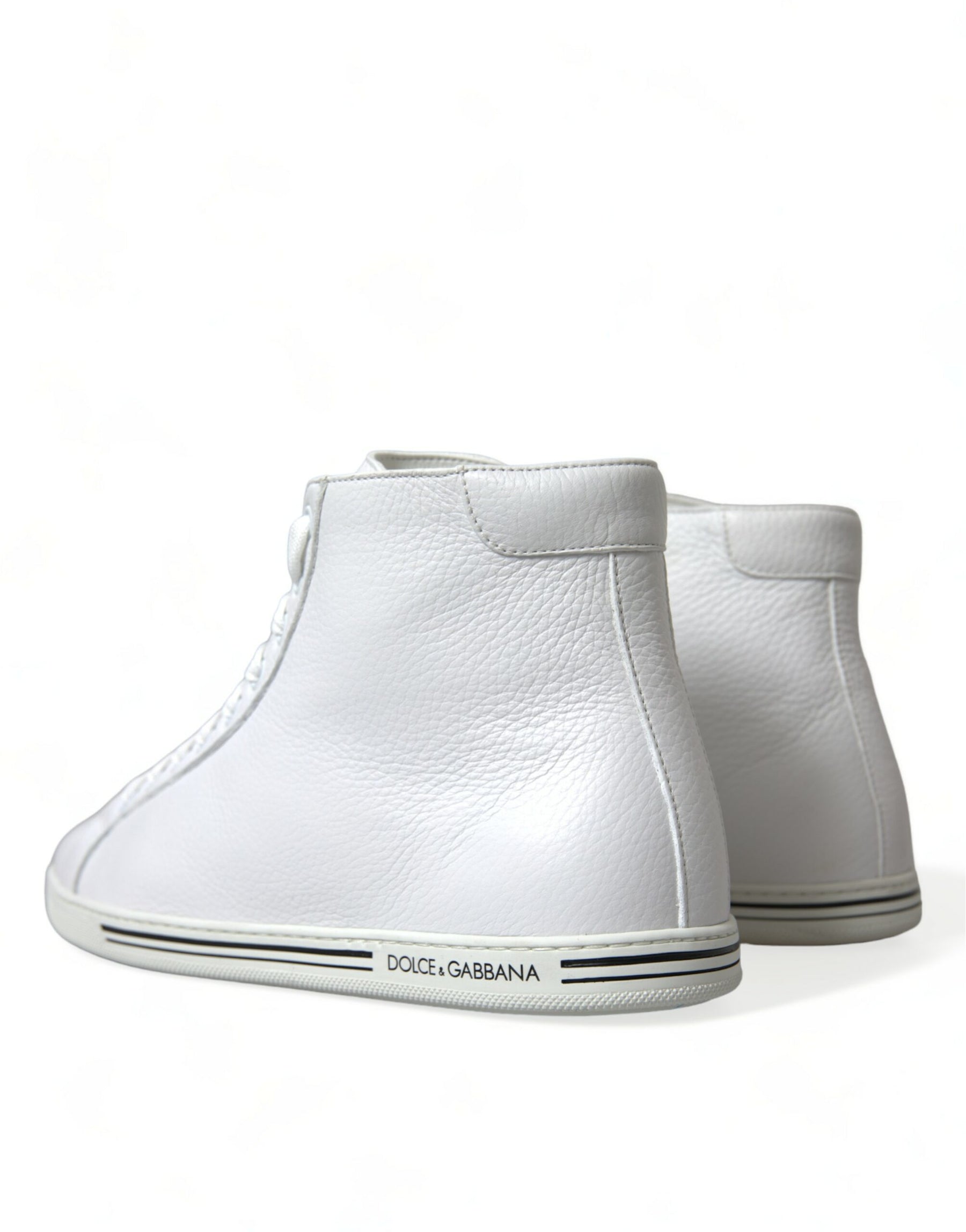 Dolce & Gabbana White Saint Tropez High Top Men Sneakers Shoes | Regal Royce