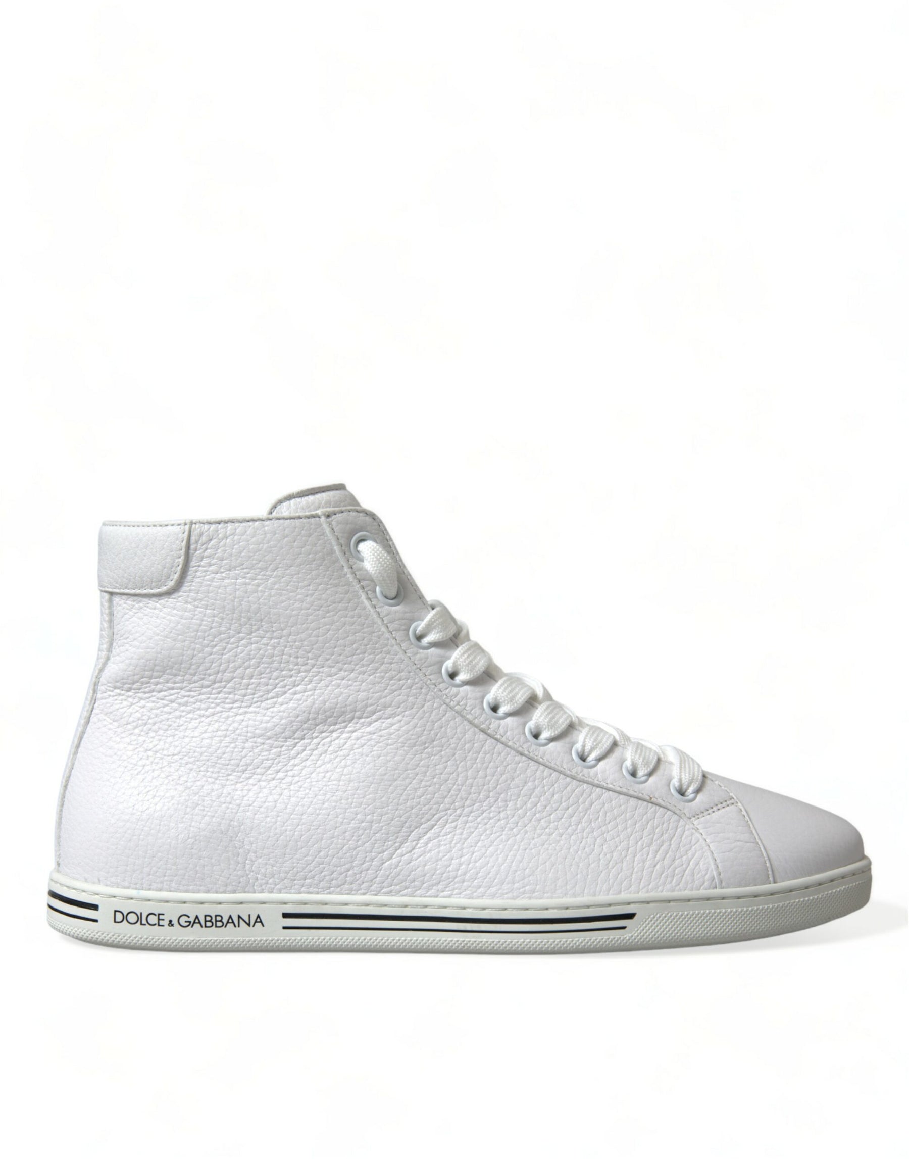 Dolce & Gabbana White Saint Tropez High Top Men Sneakers Shoes | Regal Royce