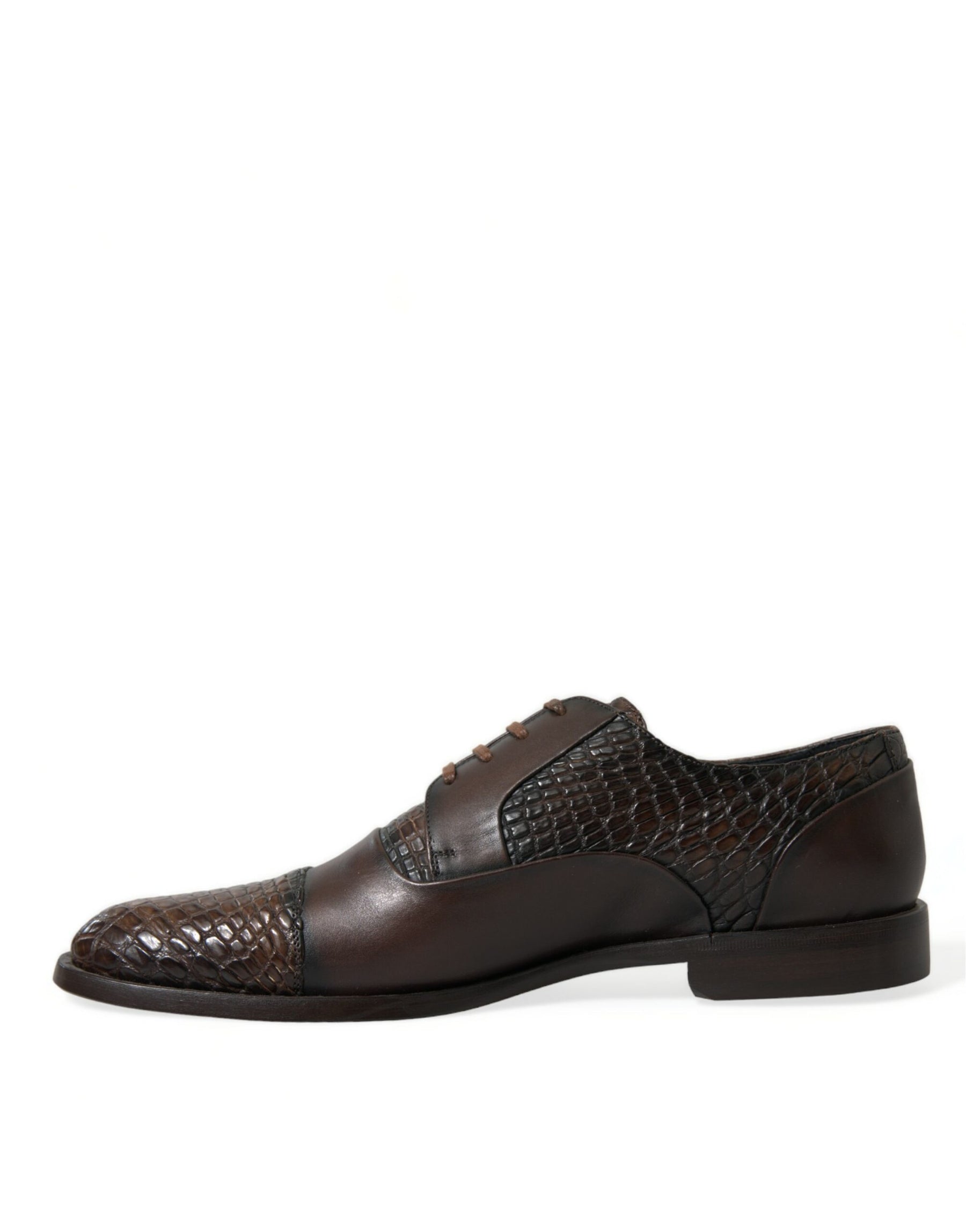 Dolce & Gabbana Brown Exotic Leather Lace Up Oxford Dress Shoes | Regal Royce