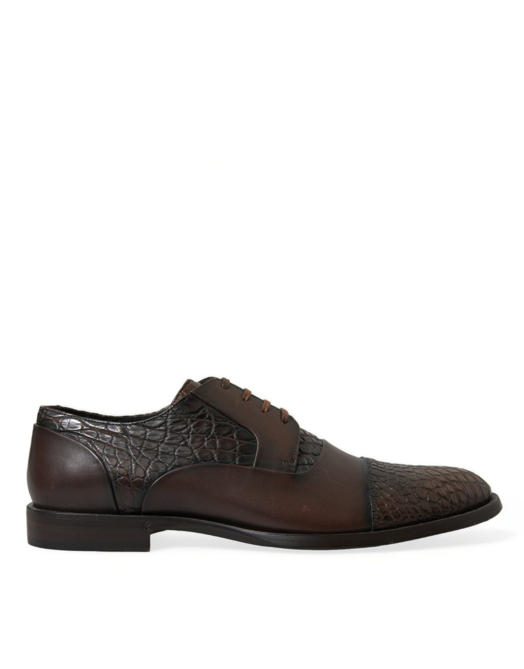 Dolce & Gabbana Brown Exotic Leather Lace Up Oxford Dress Shoes | Regal Royce