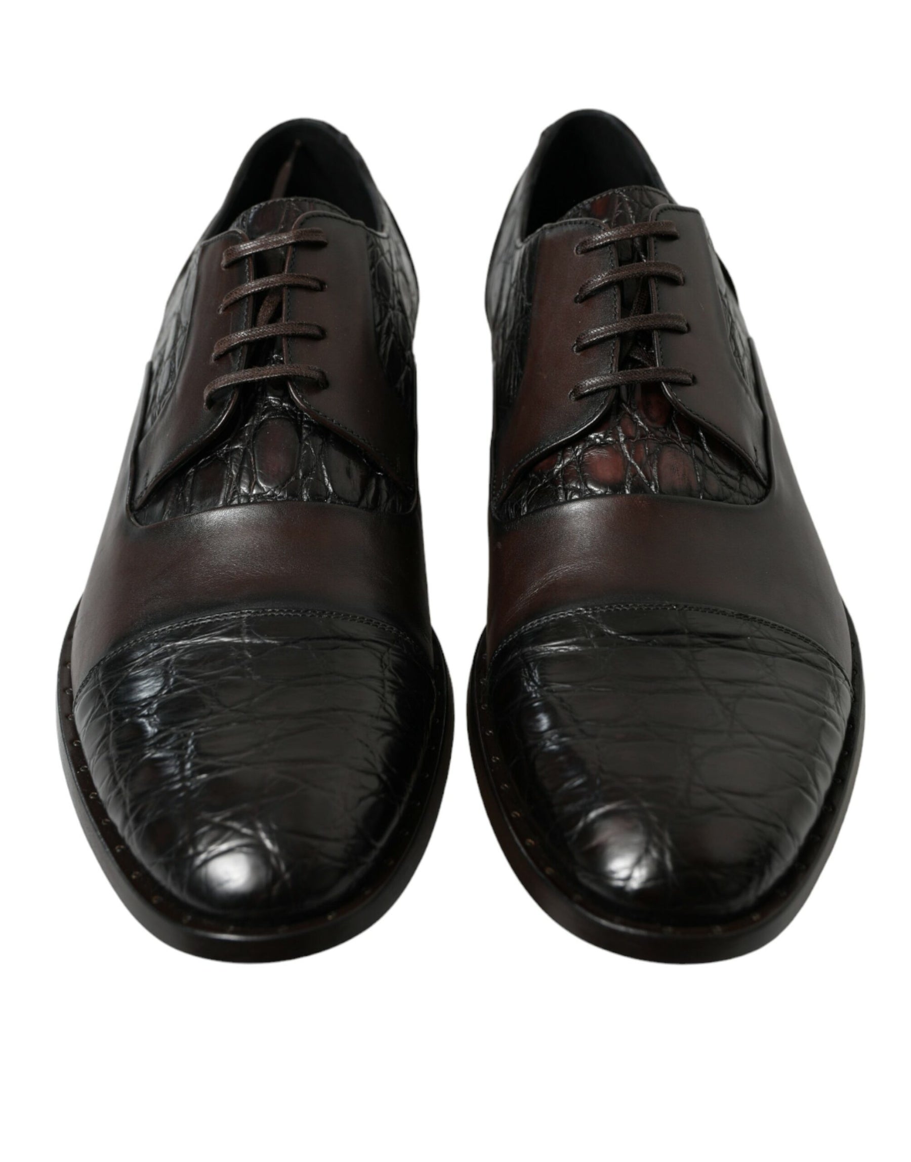 Dolce & Gabbana Brown Exotic Leather Formal Men Dress Shoes | Regal Royce
