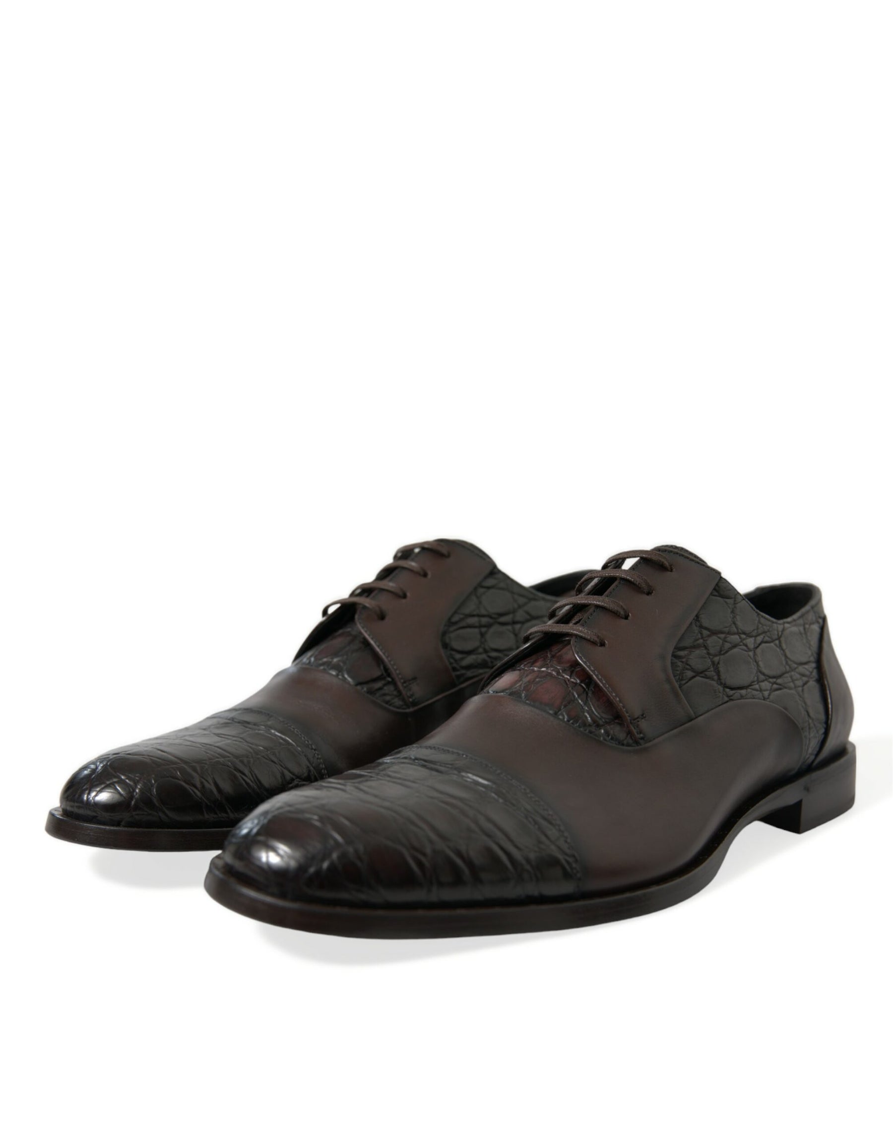 Dolce & Gabbana Brown Exotic Leather Formal Men Dress Shoes | Regal Royce