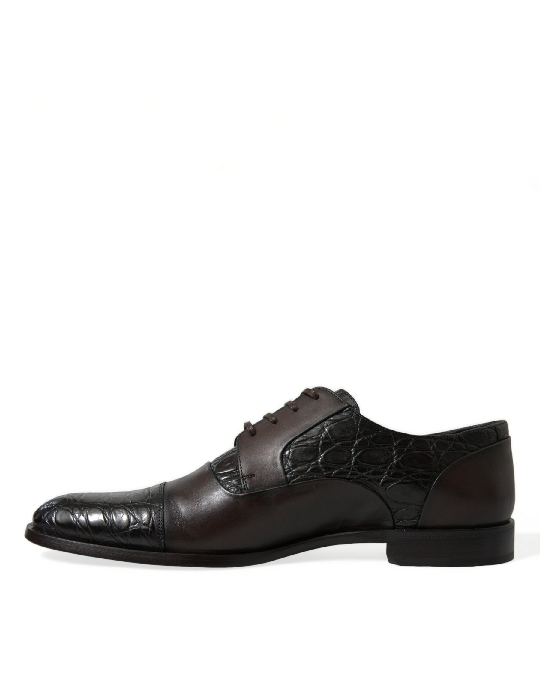 Dolce & Gabbana Brown Exotic Leather Formal Men Dress Shoes | Regal Royce