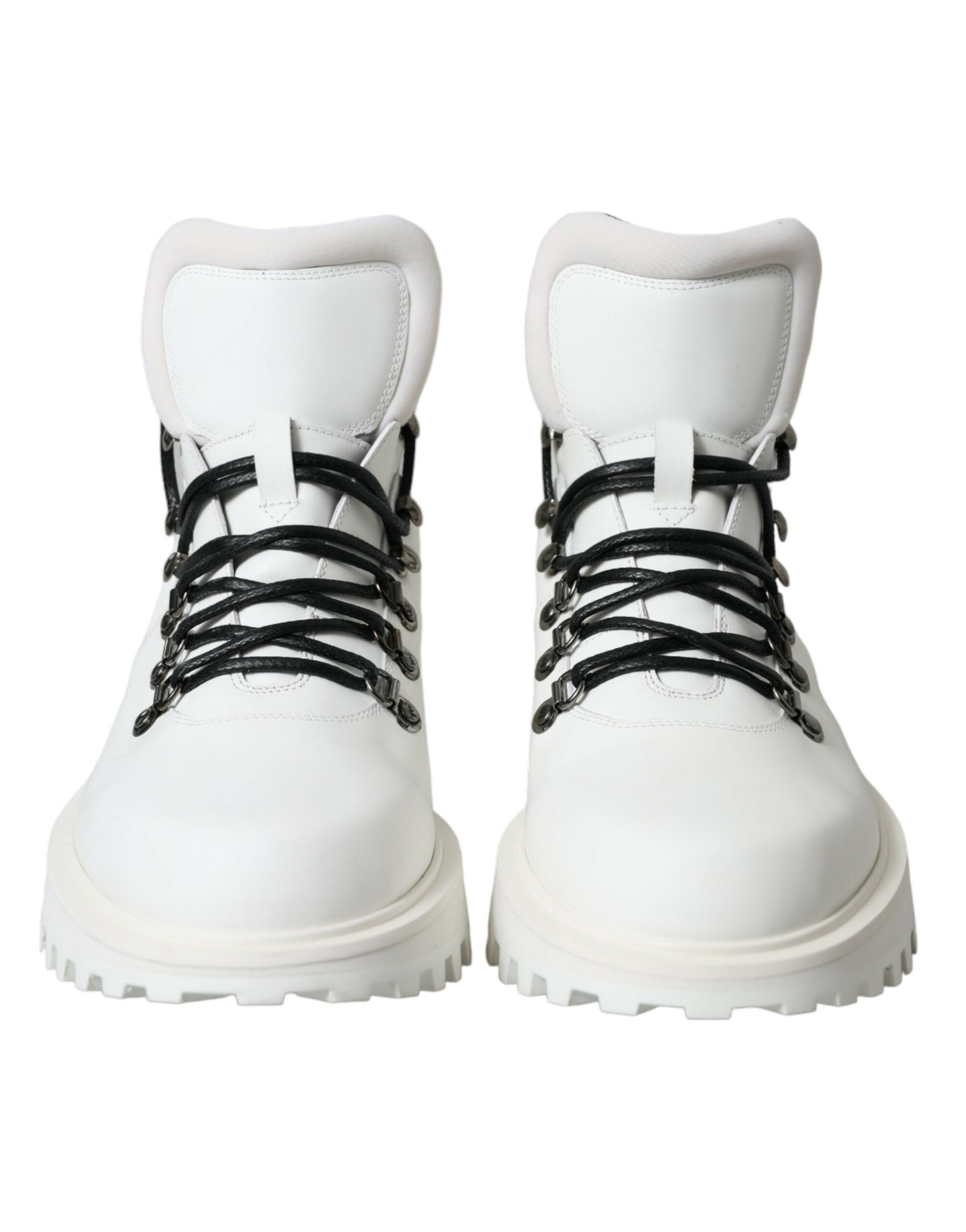 Dolce & Gabbana White Vulcano Trekking Ankle Boots Shoes | Regal Royce