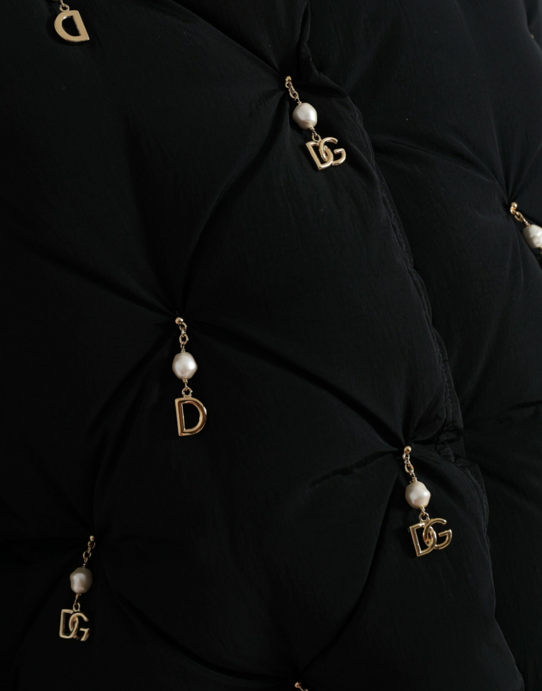 Dolce & Gabbana Black Embellished Quilted Shell Bomber Jacket | Regal Royce