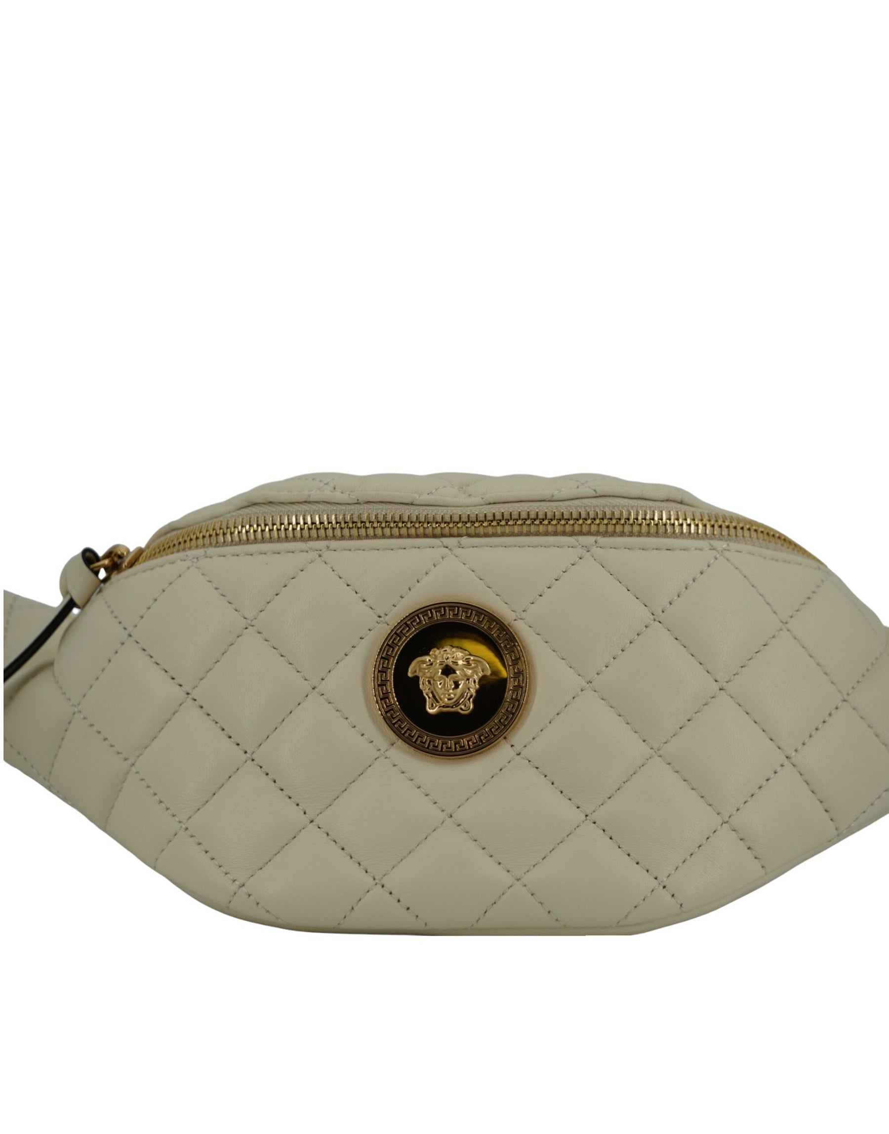Versace White Lamb Leather Belt Bag | Regal Royce