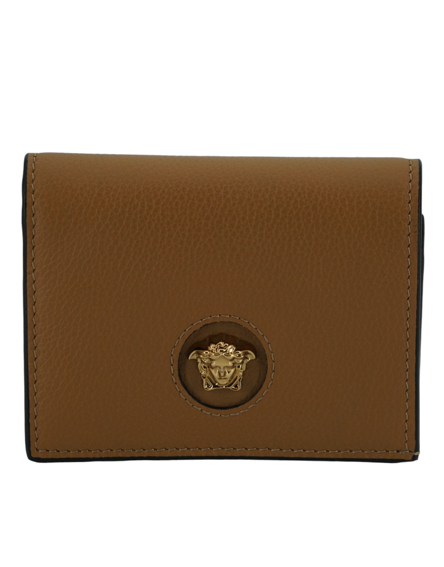 Versace Brown Calf Leather Compact Wallet | Regal Royce