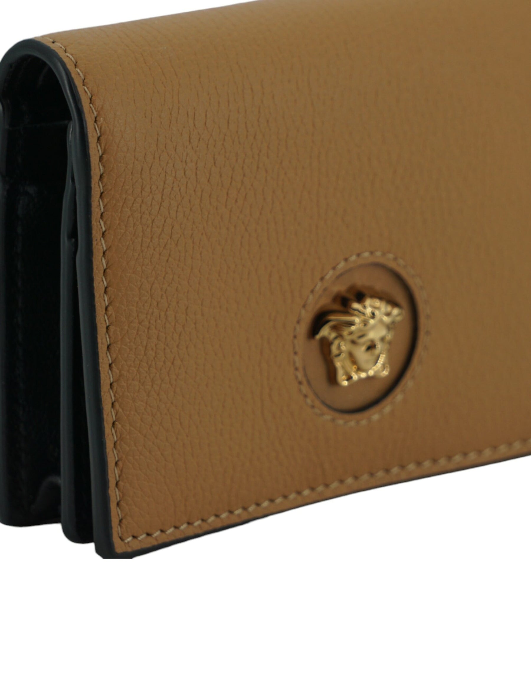 Versace Brown Calf Leather Compact Wallet | Regal Royce