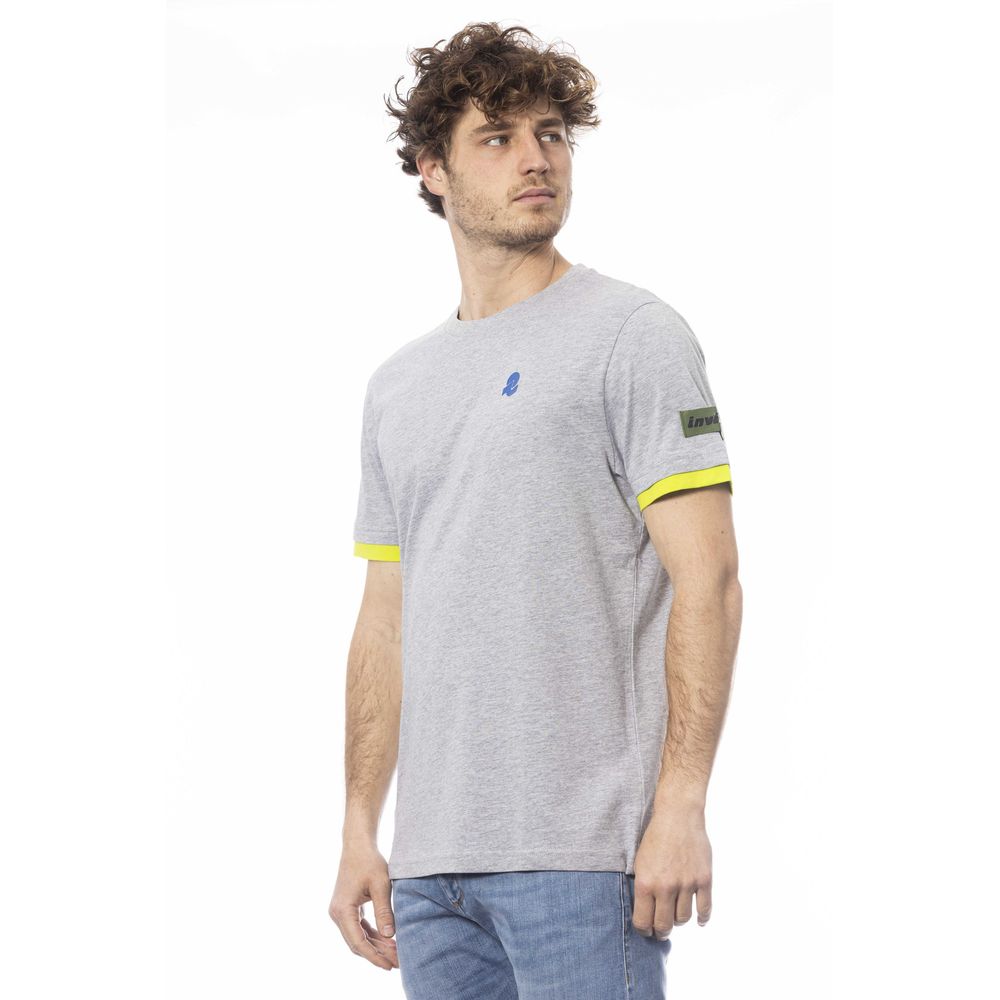Invicta Gray Cotton Men T-Shirt | Regal Royce