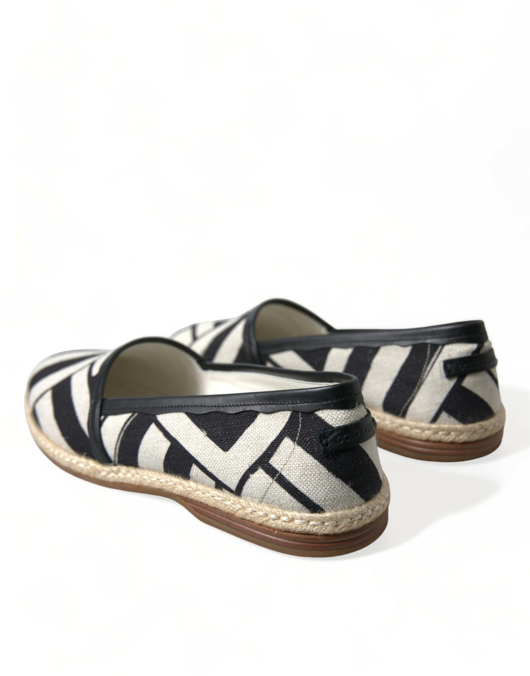 Dolce & Gabbana Beige Black Striped Canvas Espadrilles MONDELLO Shoes | Regal Royce