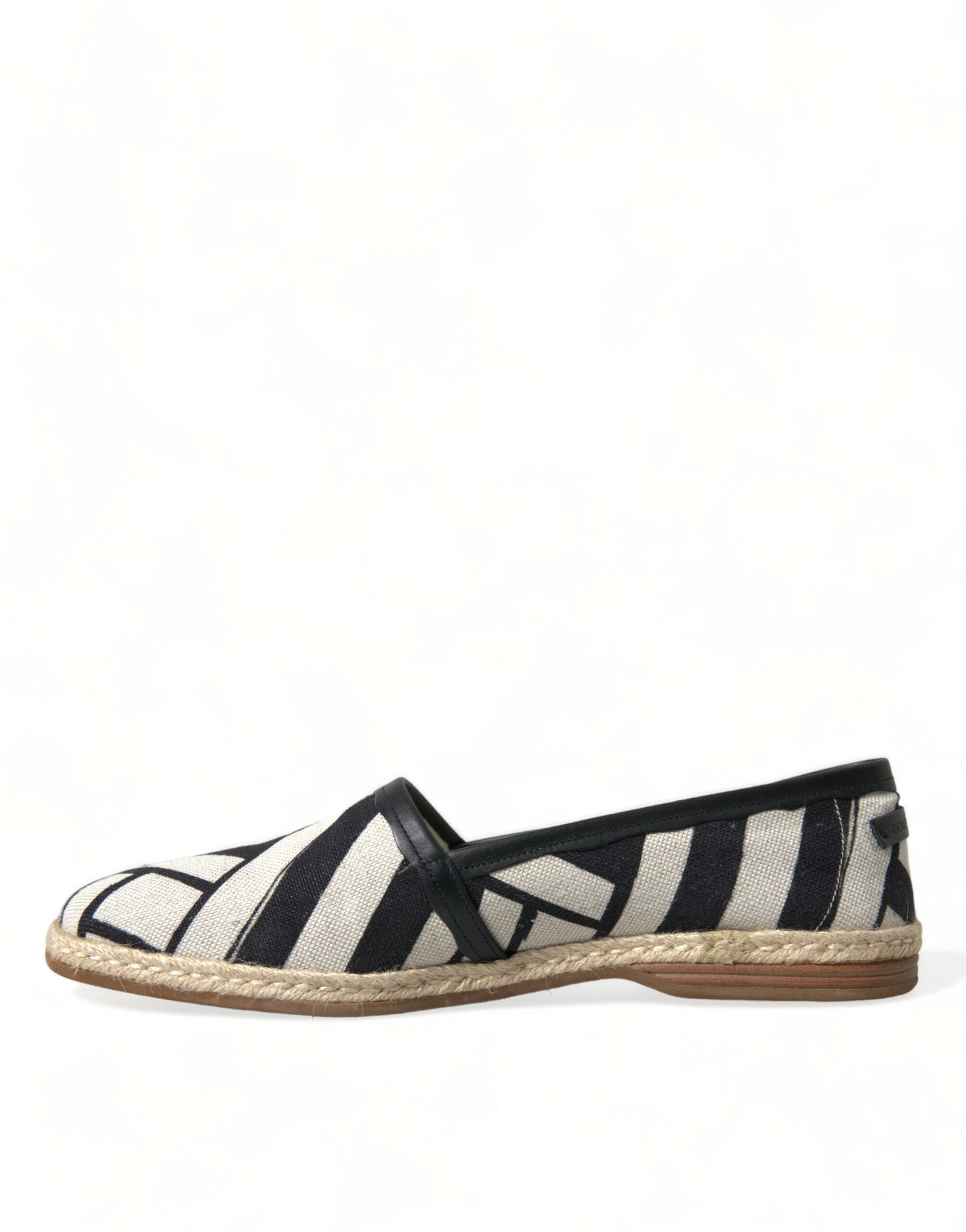 Dolce & Gabbana Beige Black Striped Canvas Espadrilles MONDELLO Shoes | Regal Royce